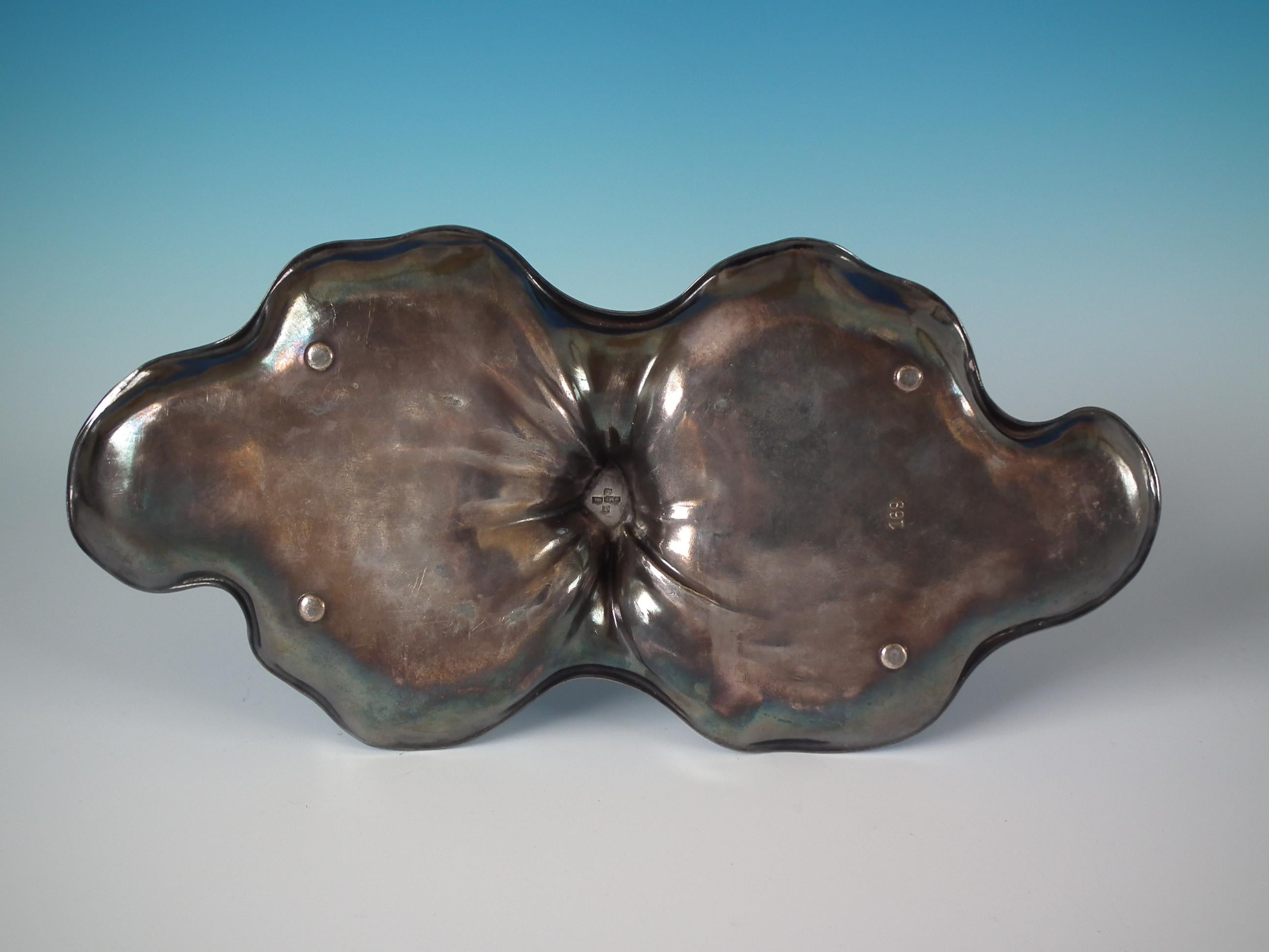 Art Nouveau WMF Maiden Twin Sectioned Fruit Dish 1