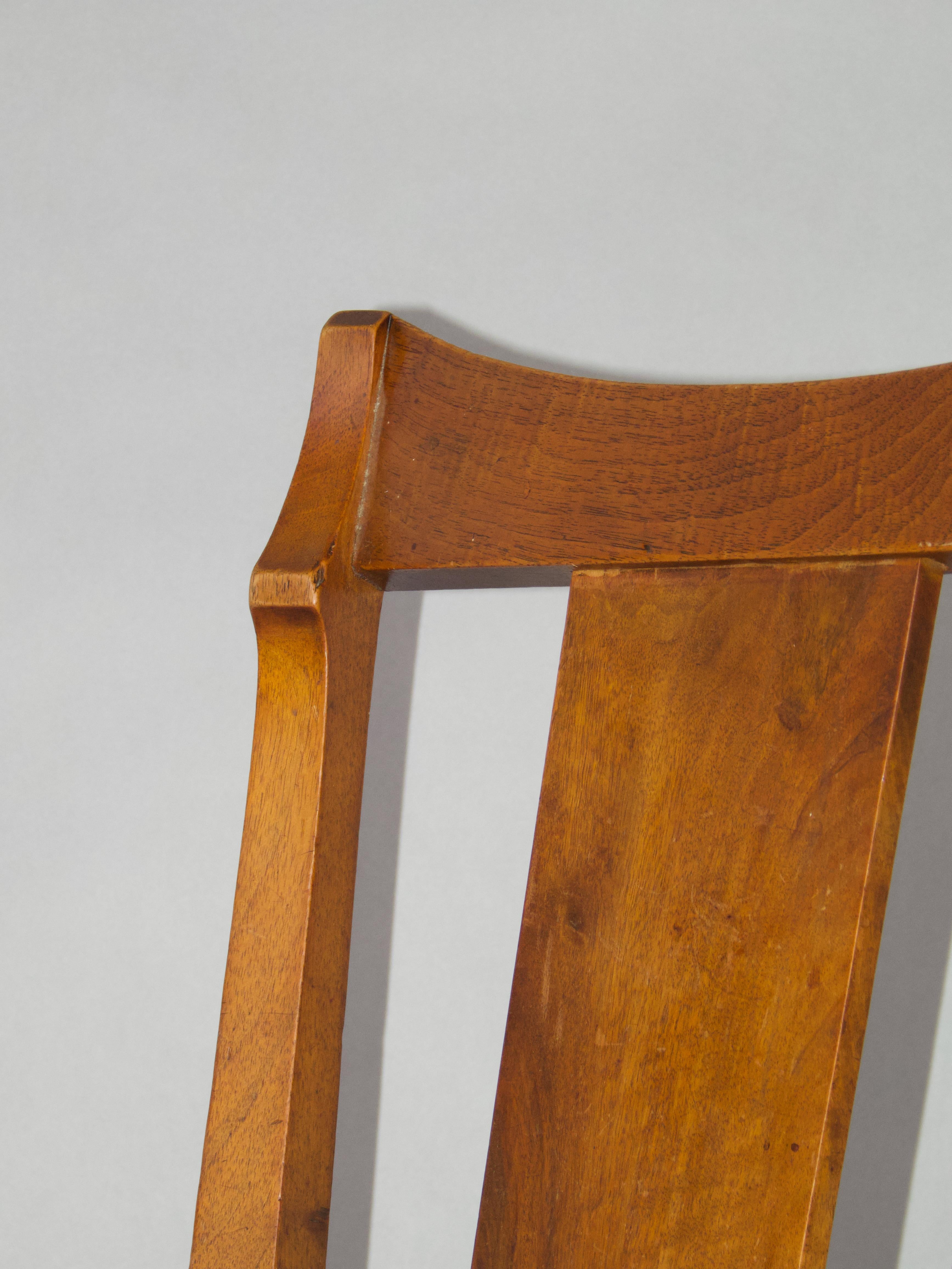 Rattan Sedia in legno e rattan in stile Art Nouveau in vendita
