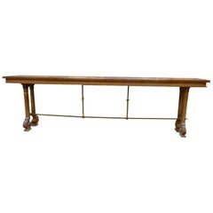 Art Nouveau Style Wooden Industrial Table
