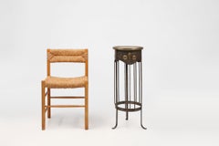Art Nouveau wrought iron and brass high console in the manner of The Wiener Sece