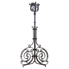 Art Nouveau Wrought iron tripod floor candlestick - Torchère
