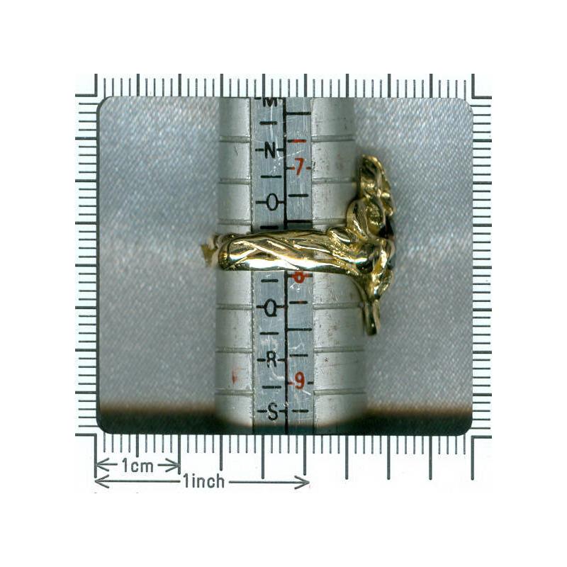 Art Nouveau Yellow Gold Diamond Flowery Engagement Ring, Unisex, 1900s For Sale 11