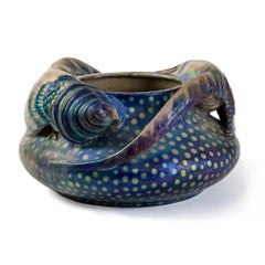 Art Nouveau Zsolnay "Pheasants" Jardinière