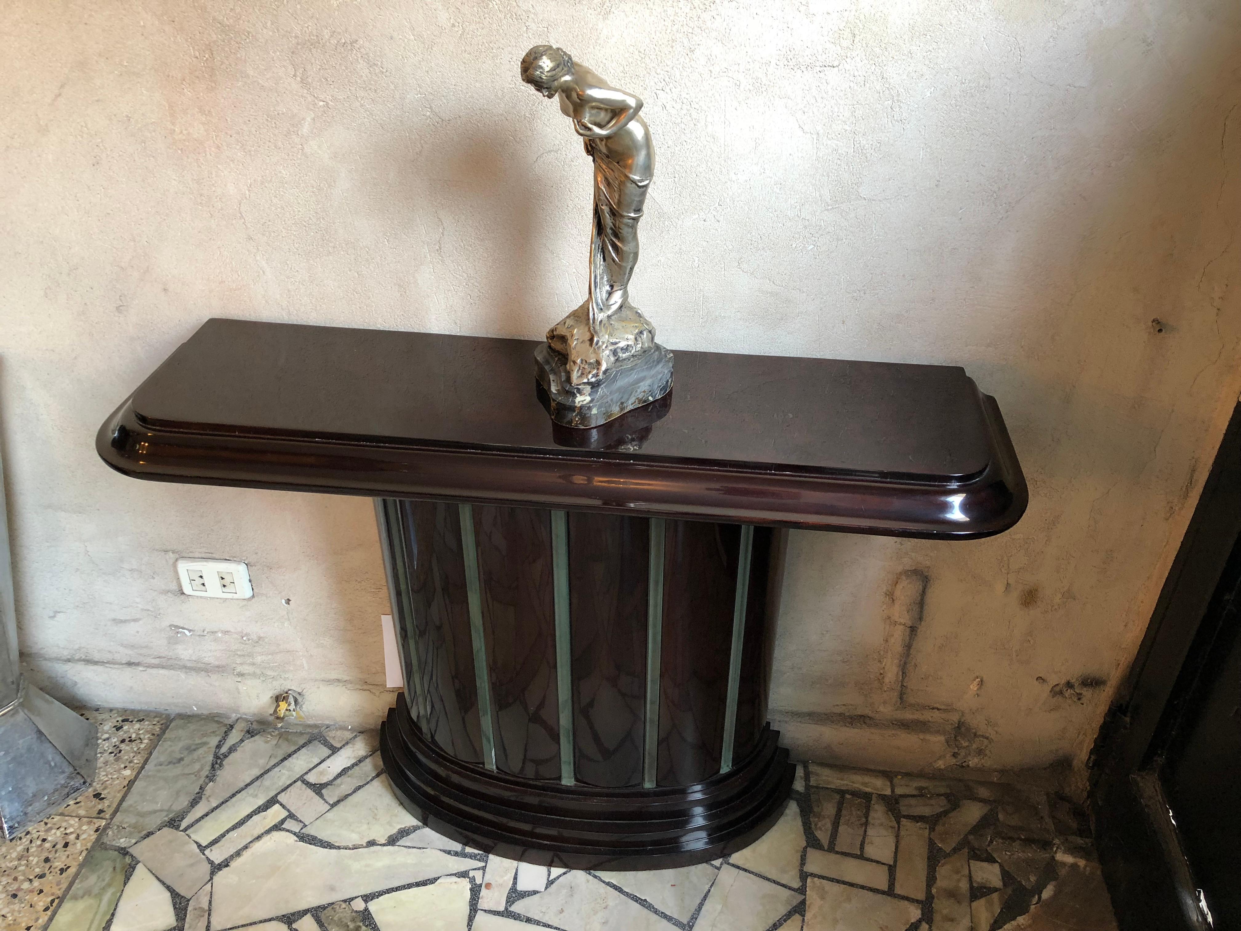 Segno di donna Art Nouveu: Ruini, Materiali: Marmo e bronzo placcato argento in vendita 10