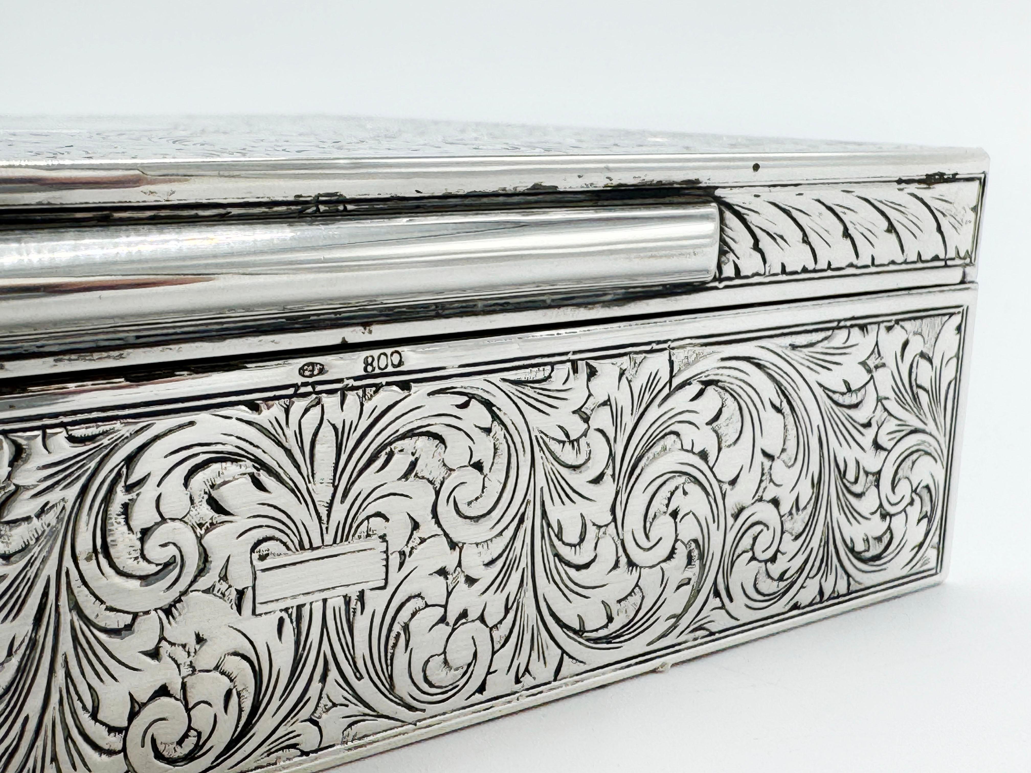 Art Noveade German Silver Jewelry Box 800 For Sale 3