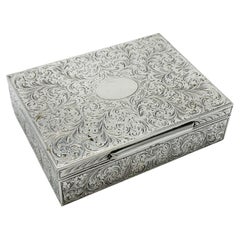 Joyero alemán de plata Art Noveade 800