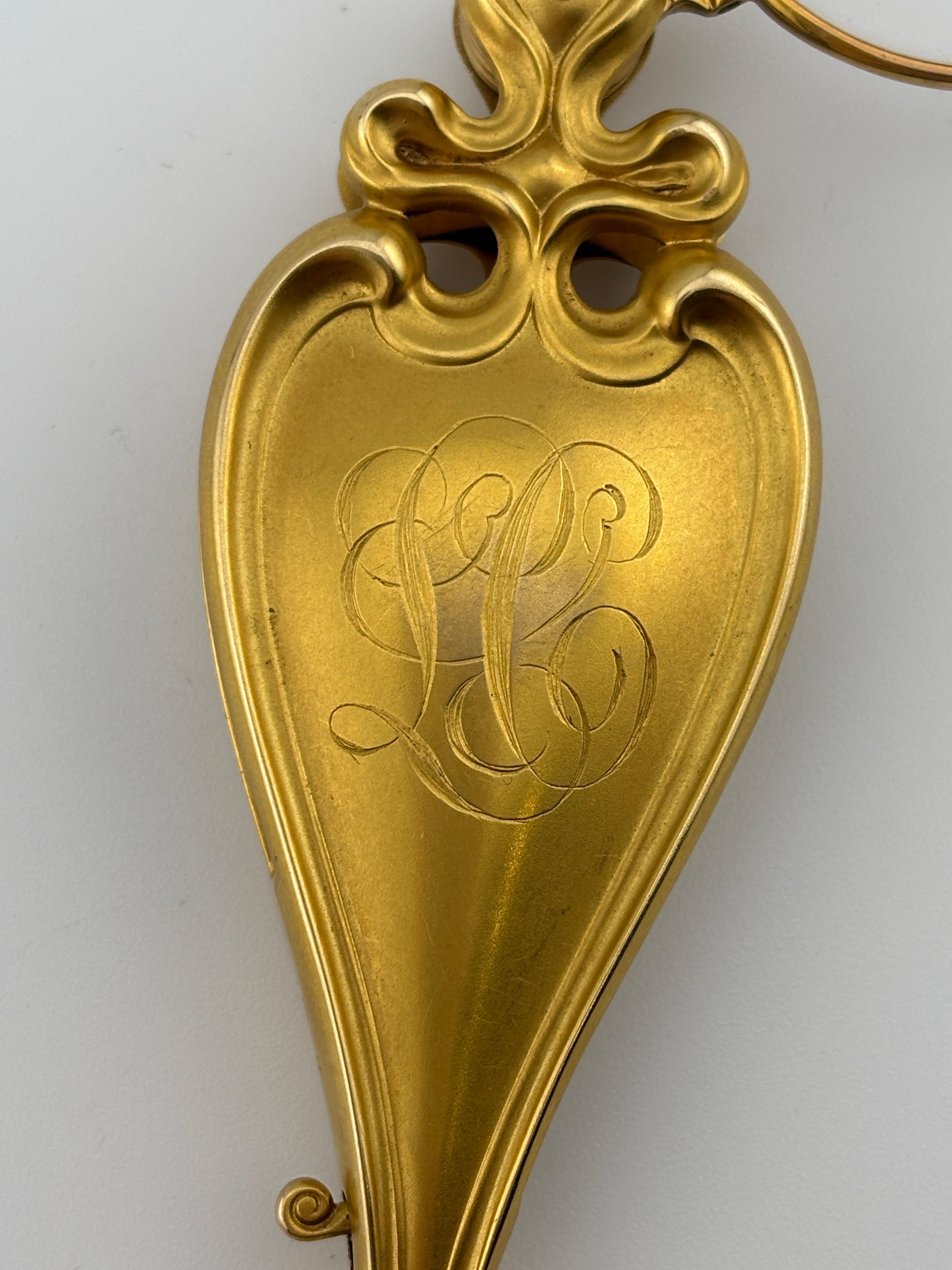 Lorgnette Art Noveau en or jaune 14k en vente 11