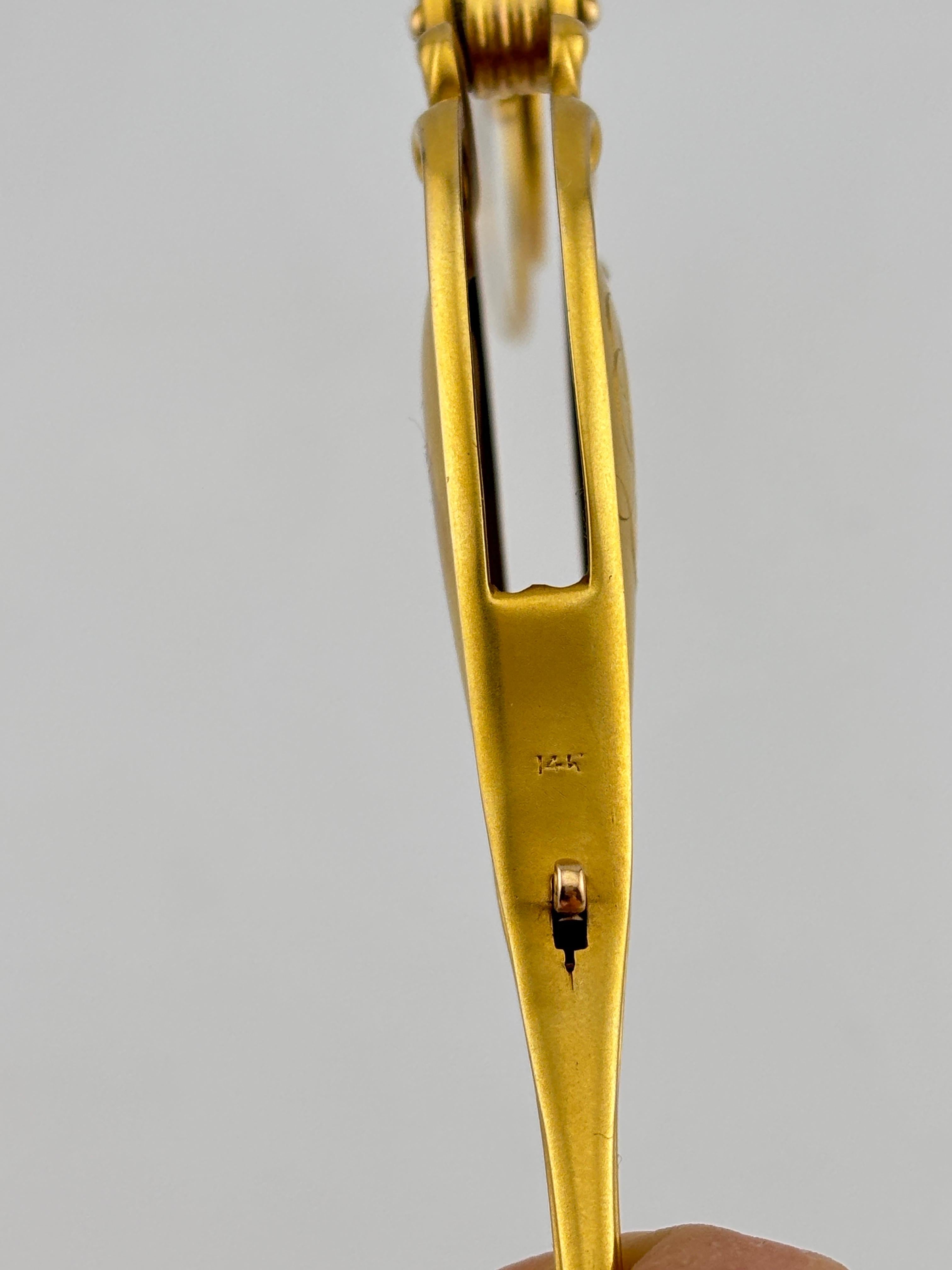 Lorgnette Art Noveau en or jaune 14k en vente 5