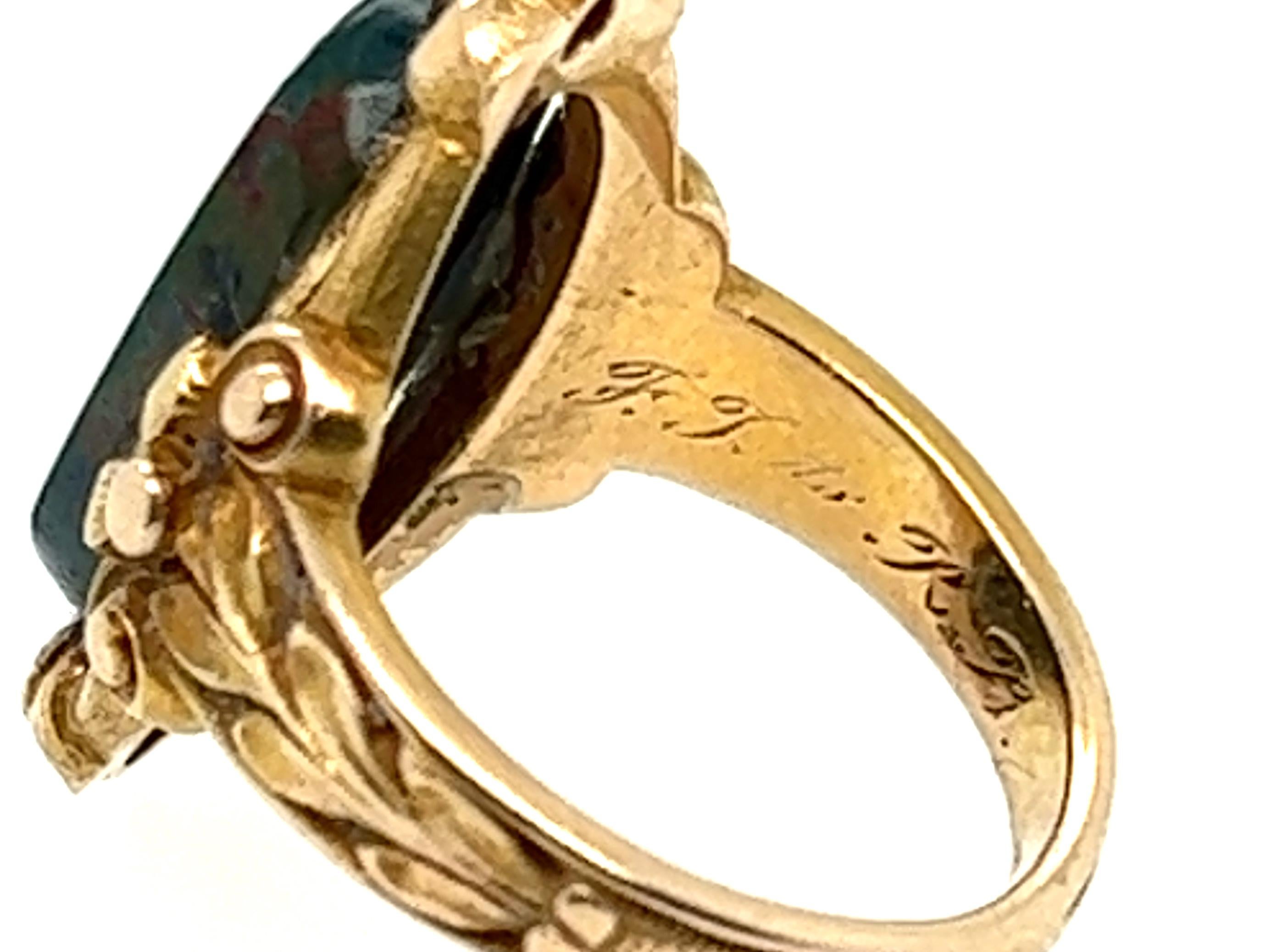 vintage bloodstone ring