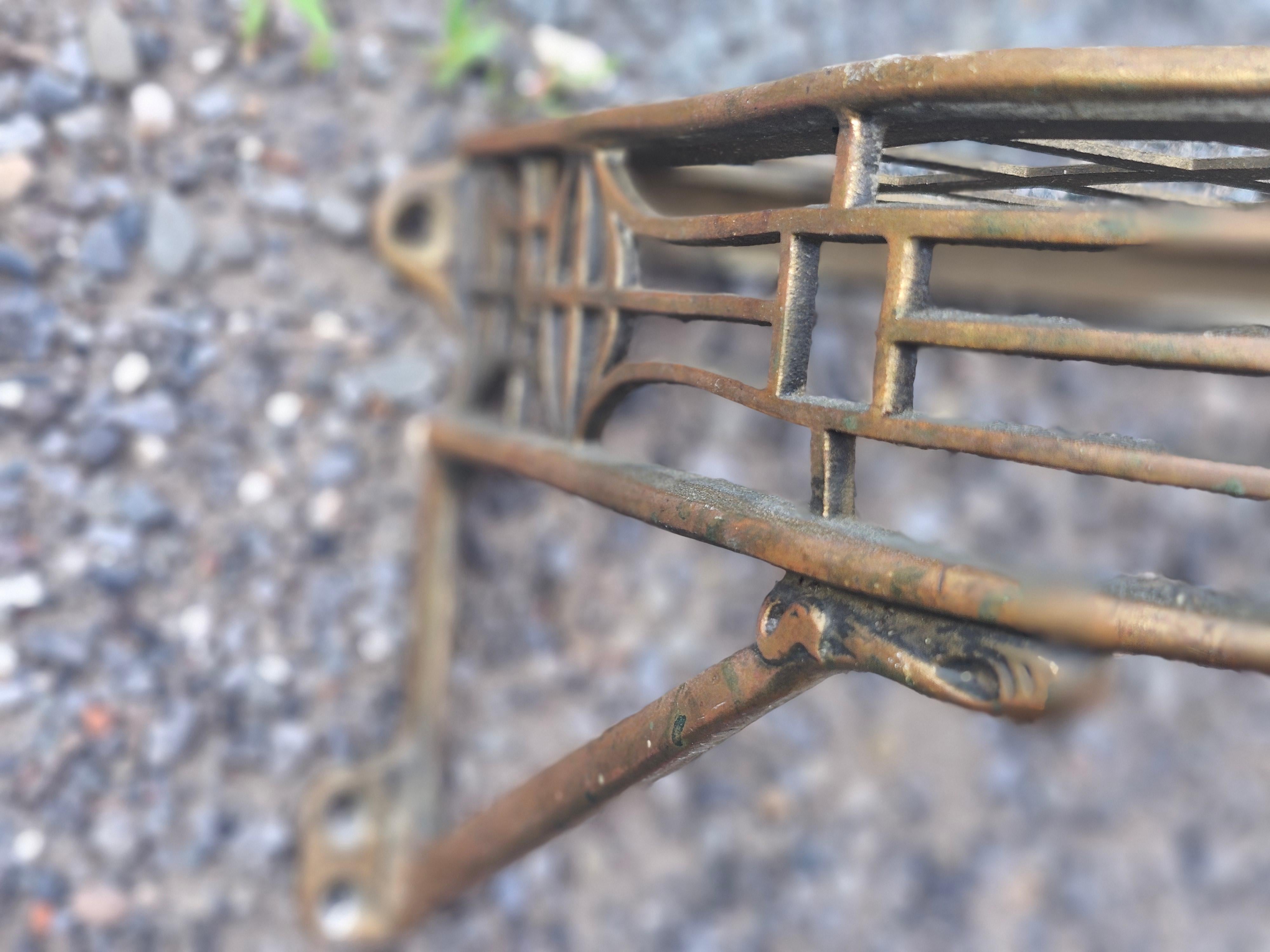 Late 19th Century Art Noveau Brass Overhead Train Baggage Rack Shelf C1875 For Sale