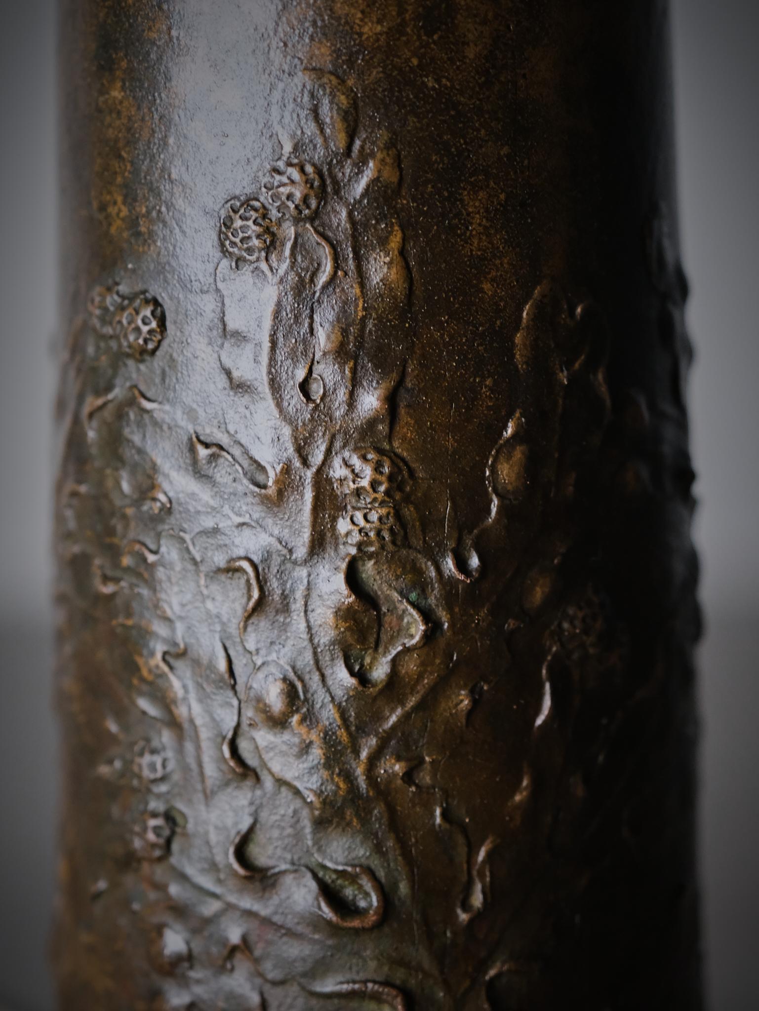 Lampada da tavolo in bronzo Art Noveau di Hugo Elmqvist, Svezia, inizio XX secolo in vendita 3