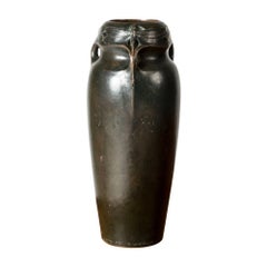 Bronzevase im Jugendstil von A. Granberg für Hugo Elmqvist, Schweden, um 1900
