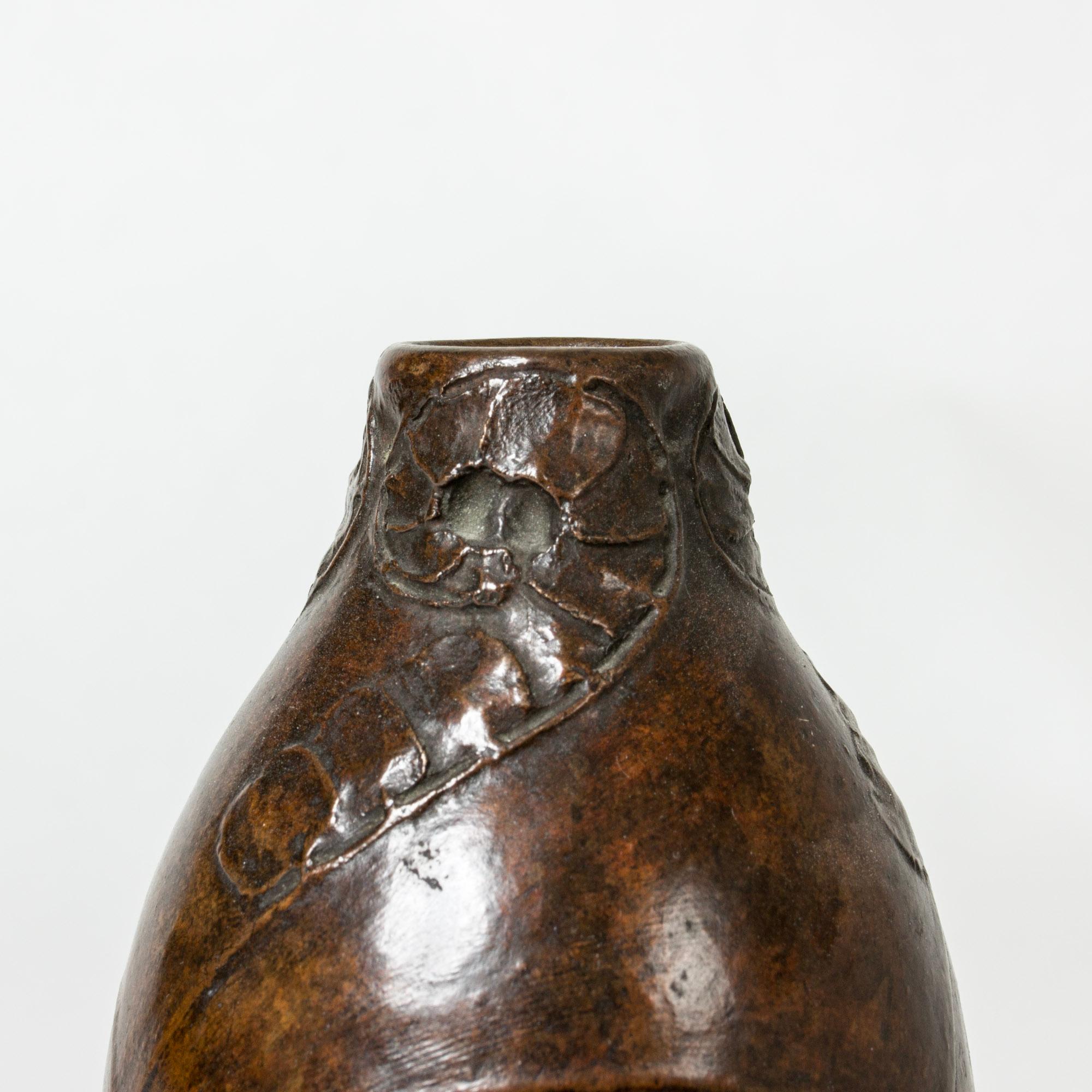 Art Noveau Bronze vase by Gerda Backlund, Sweden, ca 1900 In Good Condition For Sale In Stockholm, SE