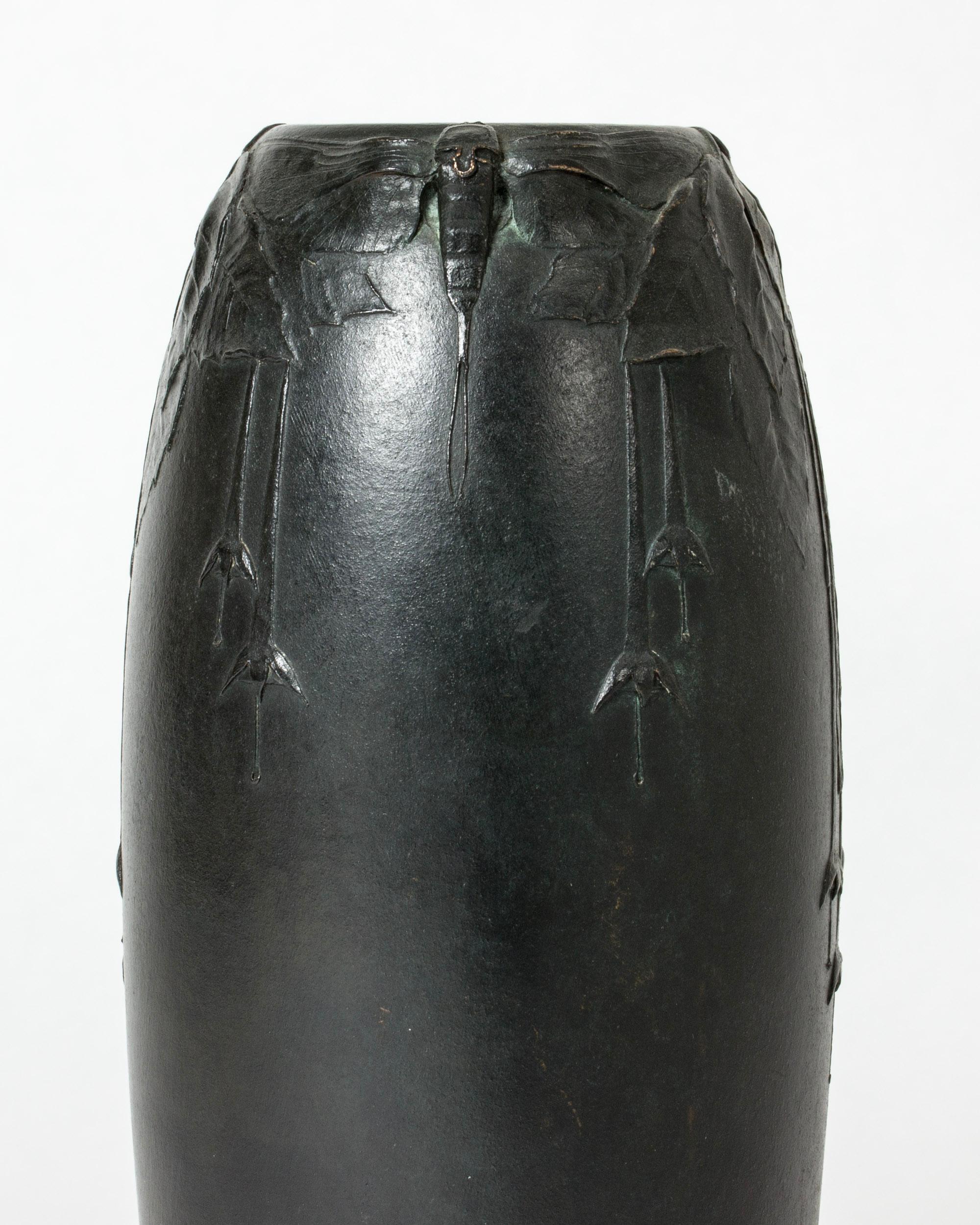 Art Noveau Bronze vase by Hugo Elmqvist, Sweden, ca 1900 In Good Condition For Sale In Stockholm, SE