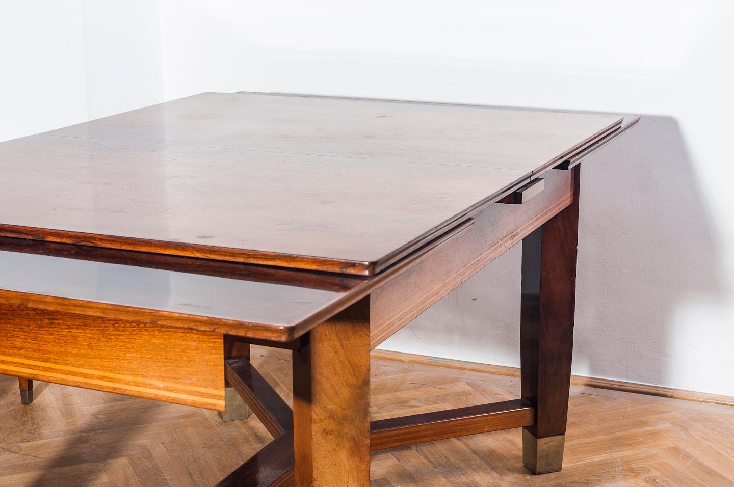 Art Noveau Dining Table and Six Dining Chairs designed by Koloman Moser In Good Condition For Sale In  Budapest, HU