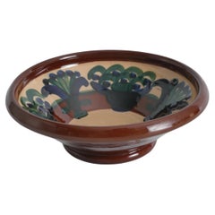 Ciotola con motivo floreale in stile Art Noveau di Agda Österberg, St. Erik Lervarufabriker, 1910