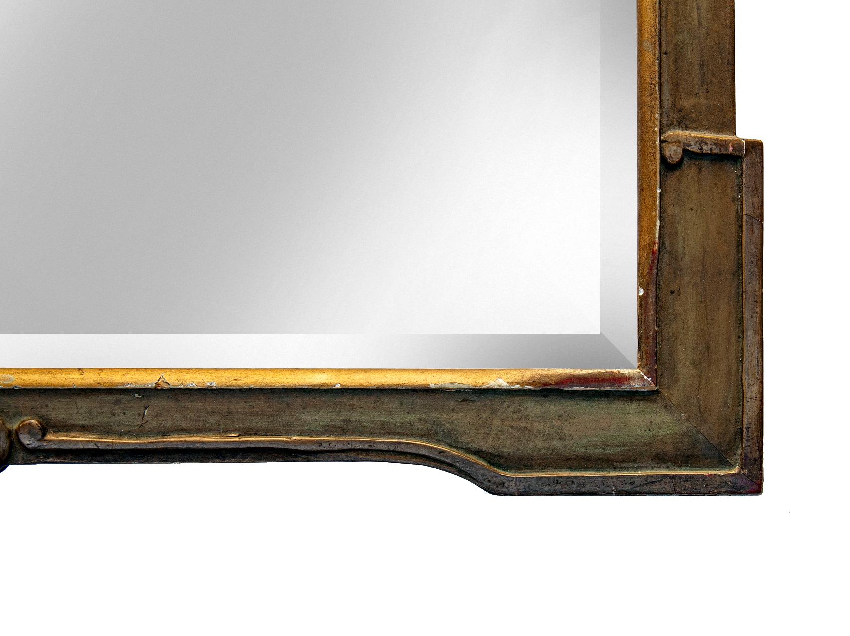 19th Century Art Noveau Framed Mirror with Gilt Border