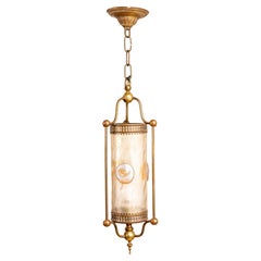 Hanging lamp with Loetz glass Nautilus decoration ca. 1902