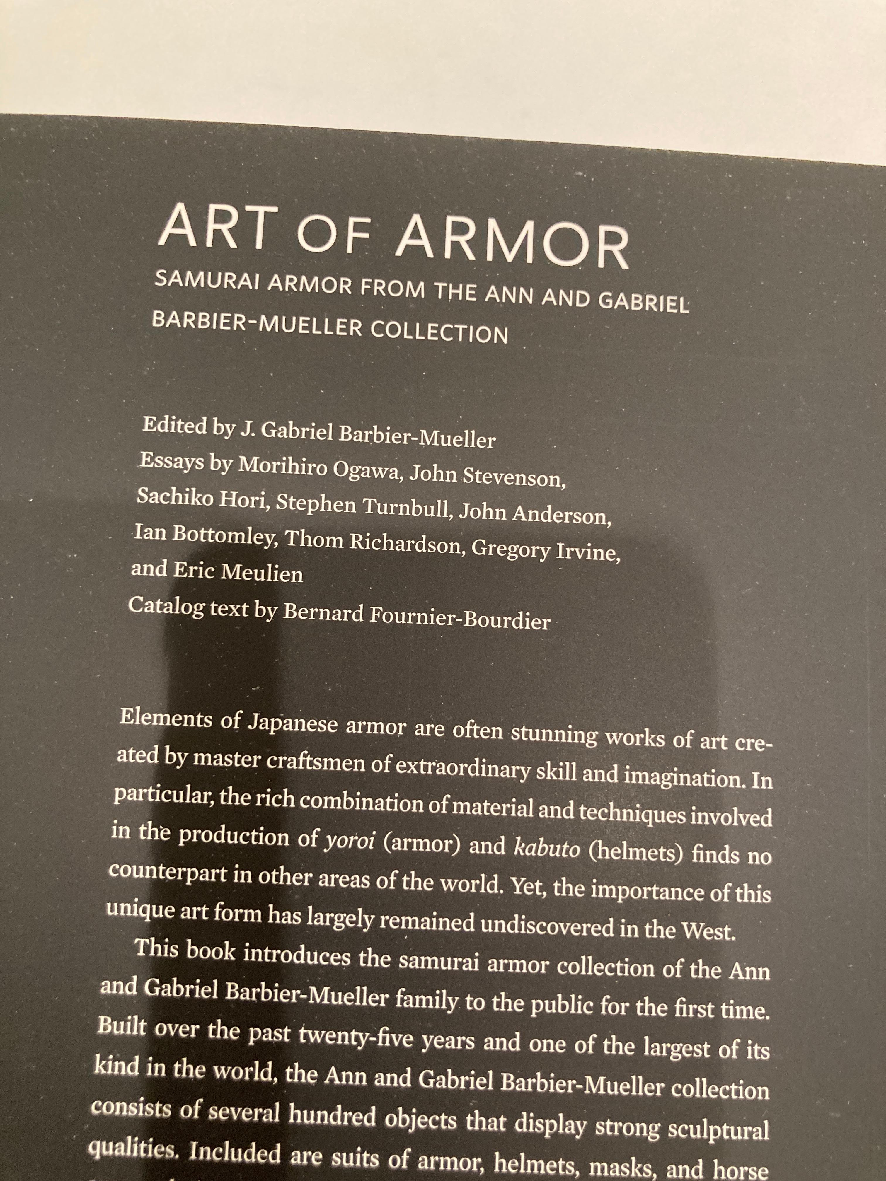 Art of Armor Samurai Armor from the Ann Gabriel Barbier Mueller Collection Book 2