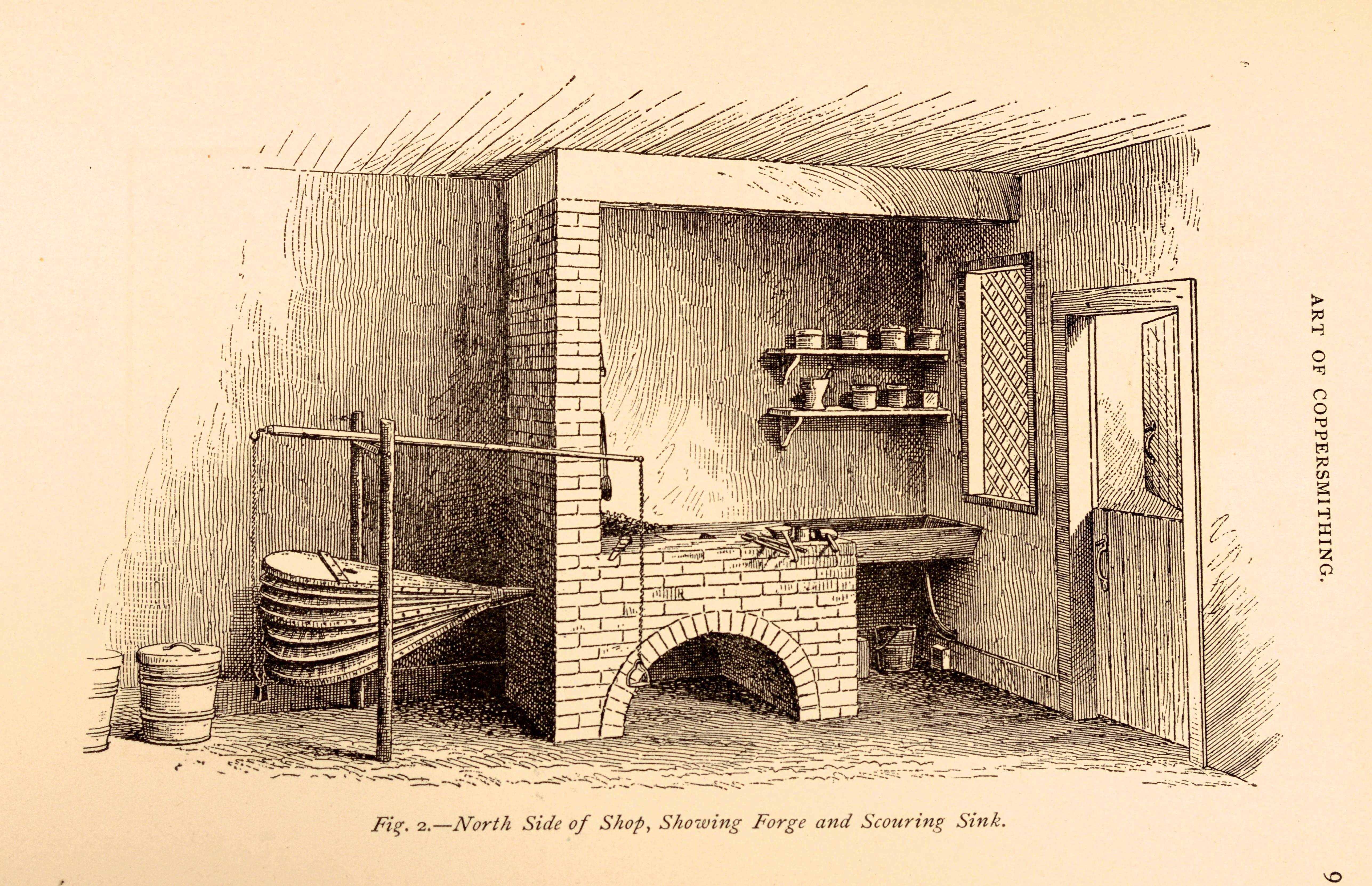 Art of Coppersmithing A Practical Treatise de John Fuller, 1894, 1ère édition État moyen - En vente à valatie, NY