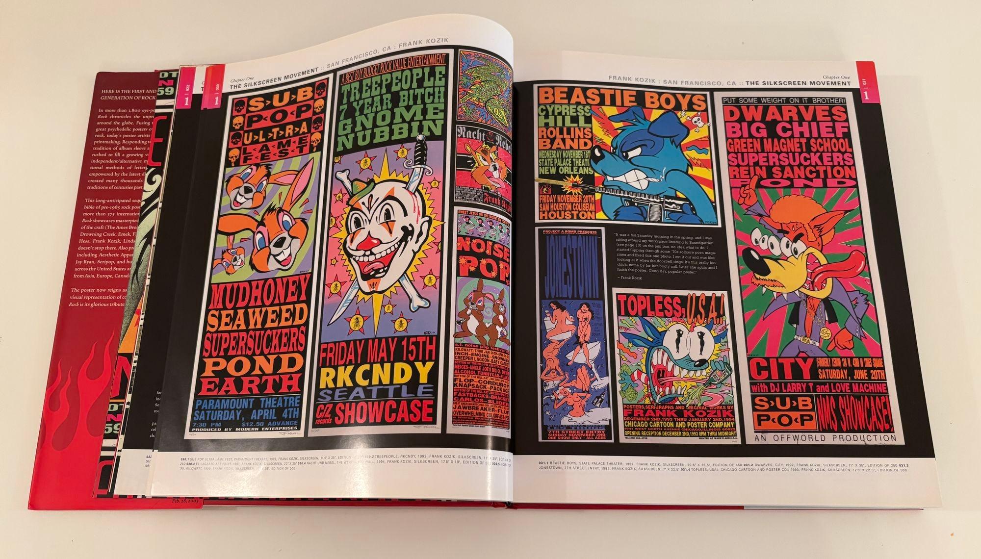 Art of Modern Rock The Poster Explosion Hardcover by Paul Grushkin & Dennis King For Sale 4