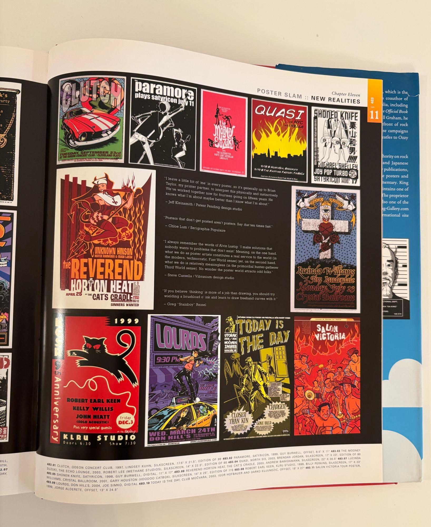 Art of Modern Rock The Poster Explosion Hardcover by Paul Grushkin & Dennis King For Sale 13