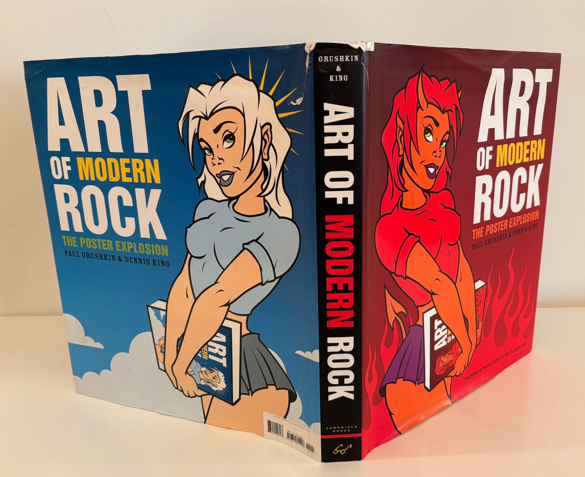Contemporary Art of Modern Rock The Poster Explosion Hardcover by Paul Grushkin & Dennis King For Sale