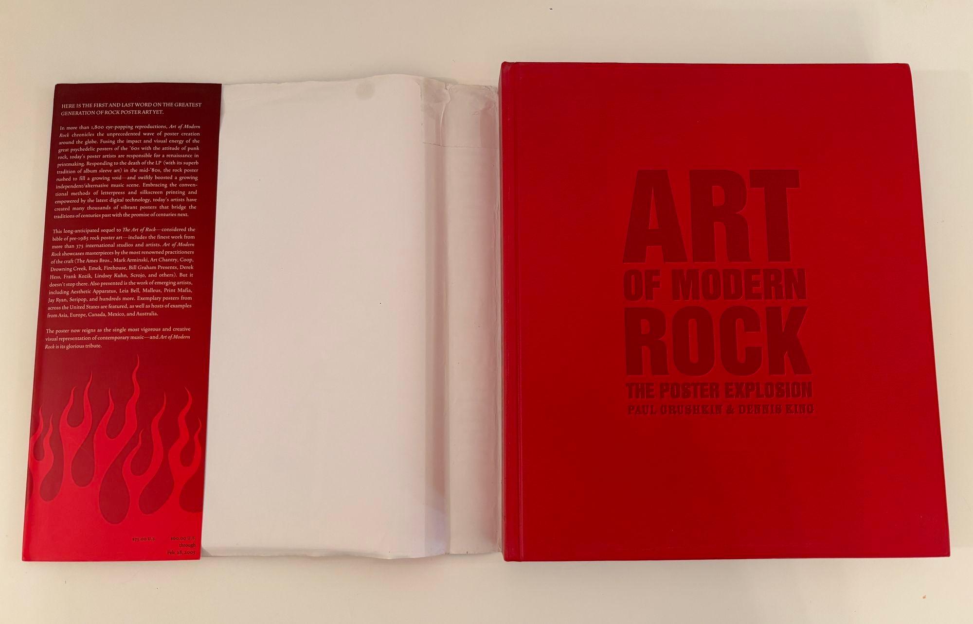 Paper Art of Modern Rock The Poster Explosion Hardcover by Paul Grushkin & Dennis King For Sale