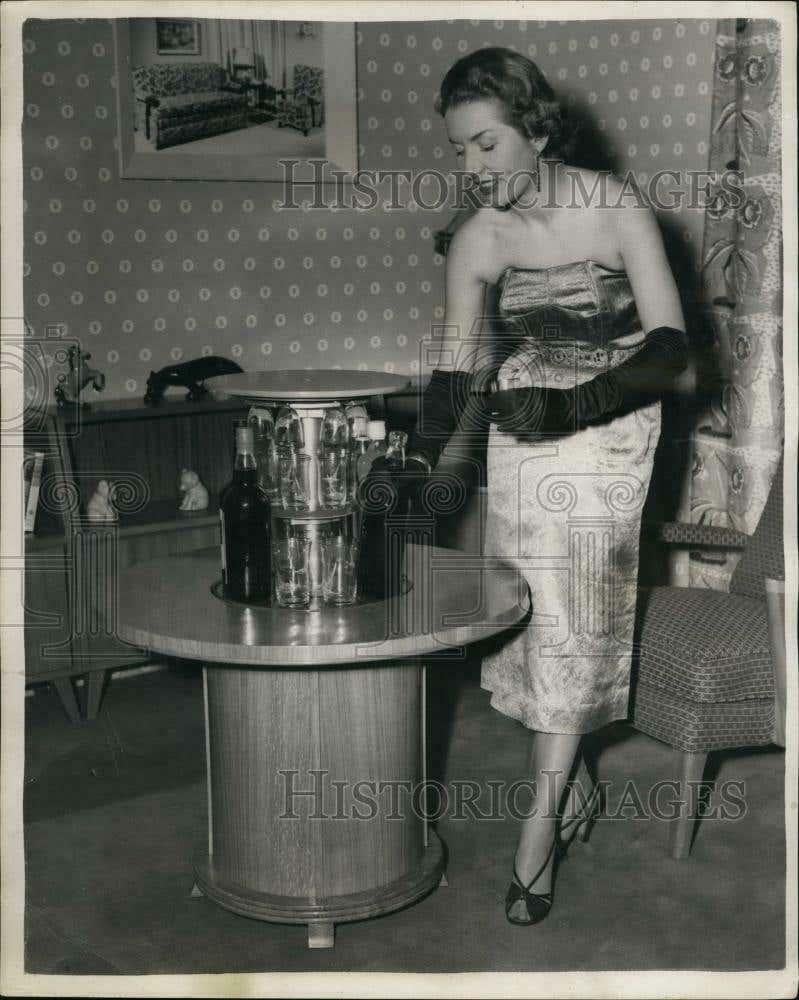 Art Deco Pop Up Cocktail Bar Table, 1930s 1