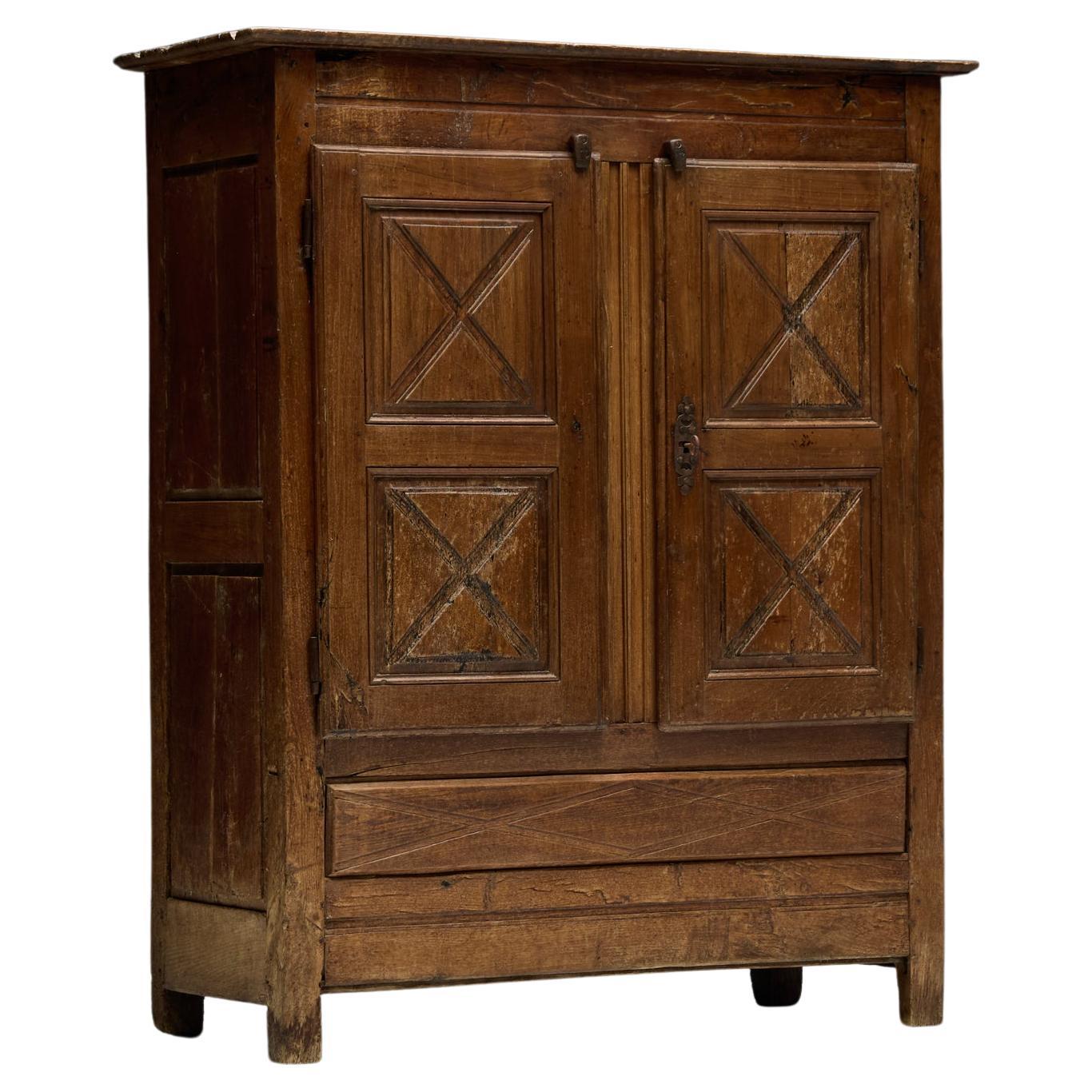 Gabinete Art Populaire Alpine, Francia, Siglo XIX