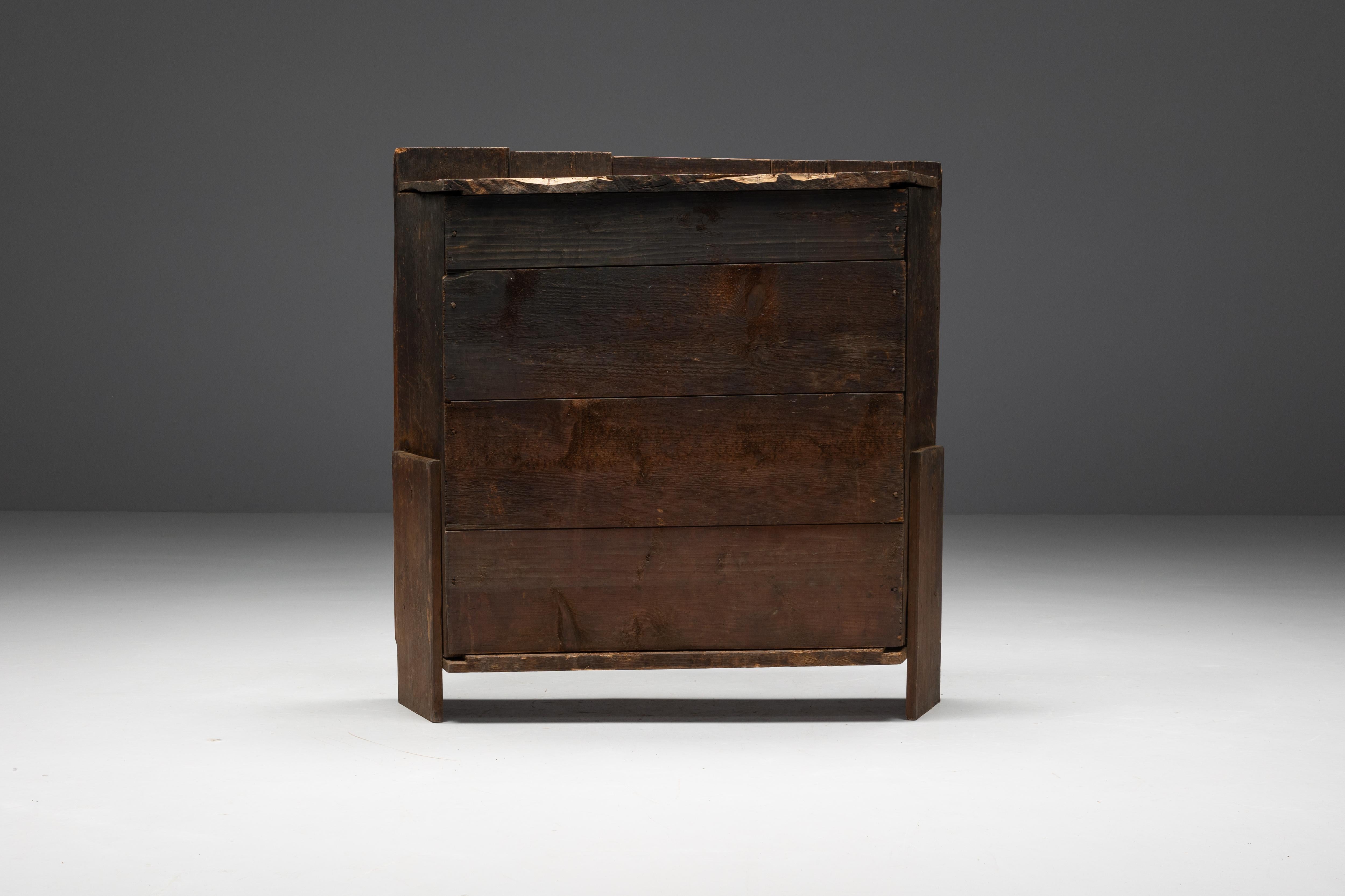Credenza alpina Art Populaire, Francia, XIX secolo in vendita 3