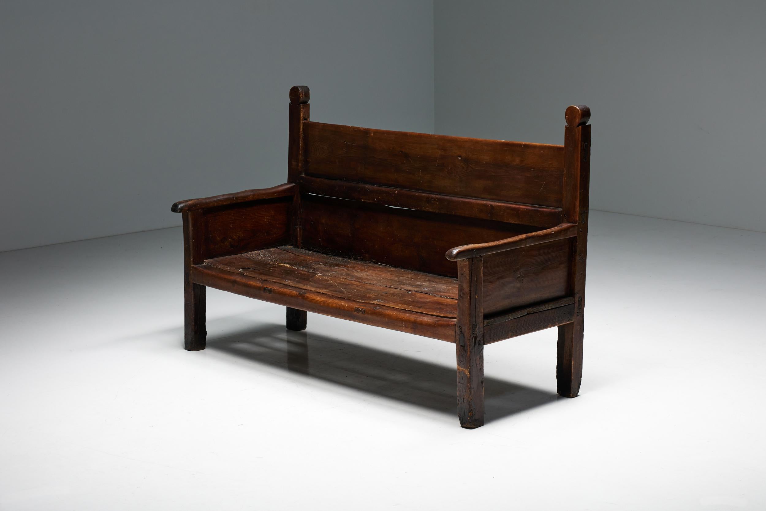 Art Populaire Bench, France, 19th Century In Excellent Condition For Sale In Antwerp, BE