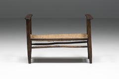 "Art Populaire" Folk Art Stool from the Auvergne, Mid-Century Rustic 1800's