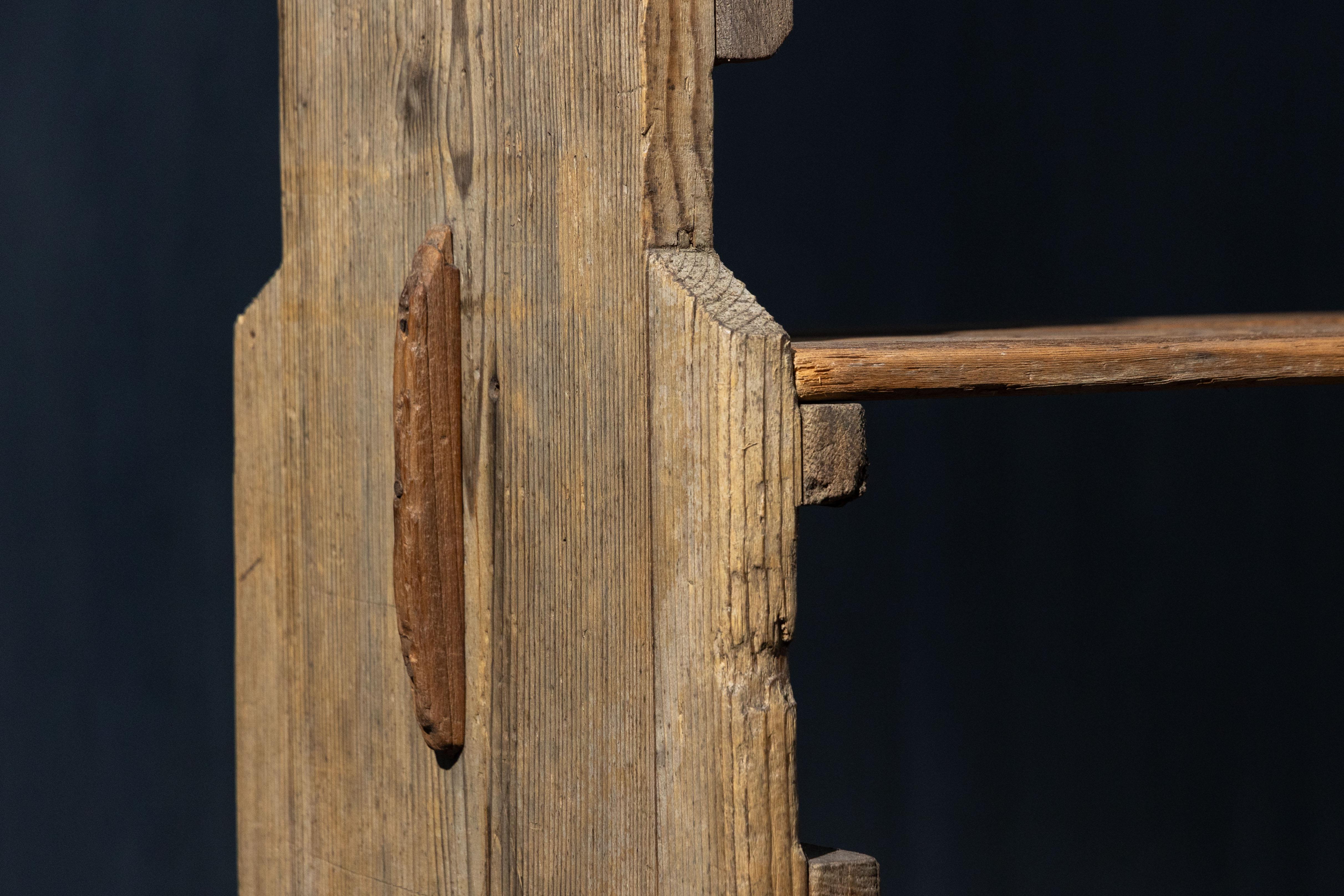 Wood Art Populaire Wabi Sabi Etagère, France, 19th Century For Sale