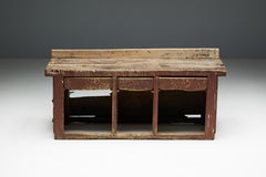 Art Populaire Workbench or Counter, France, 19th Century