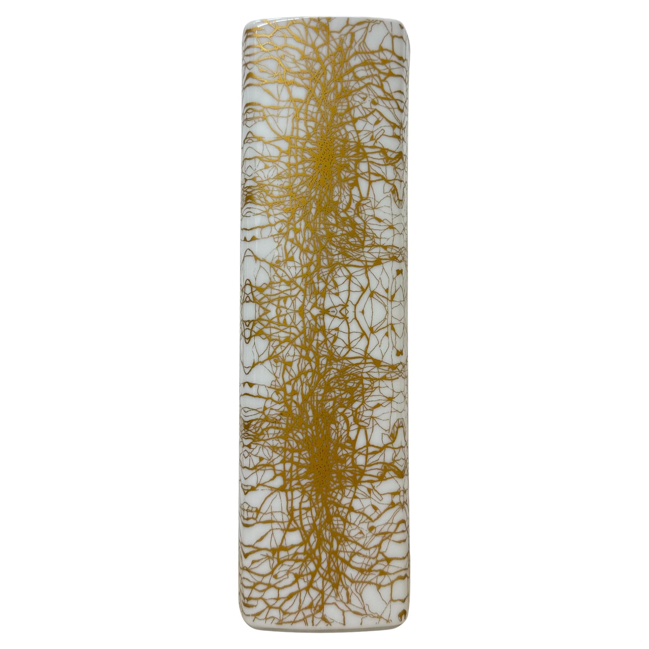 Art Porcelain Abstract Gold Pattern Vase by Heinrich & Co Selb Bavaria, germany For Sale