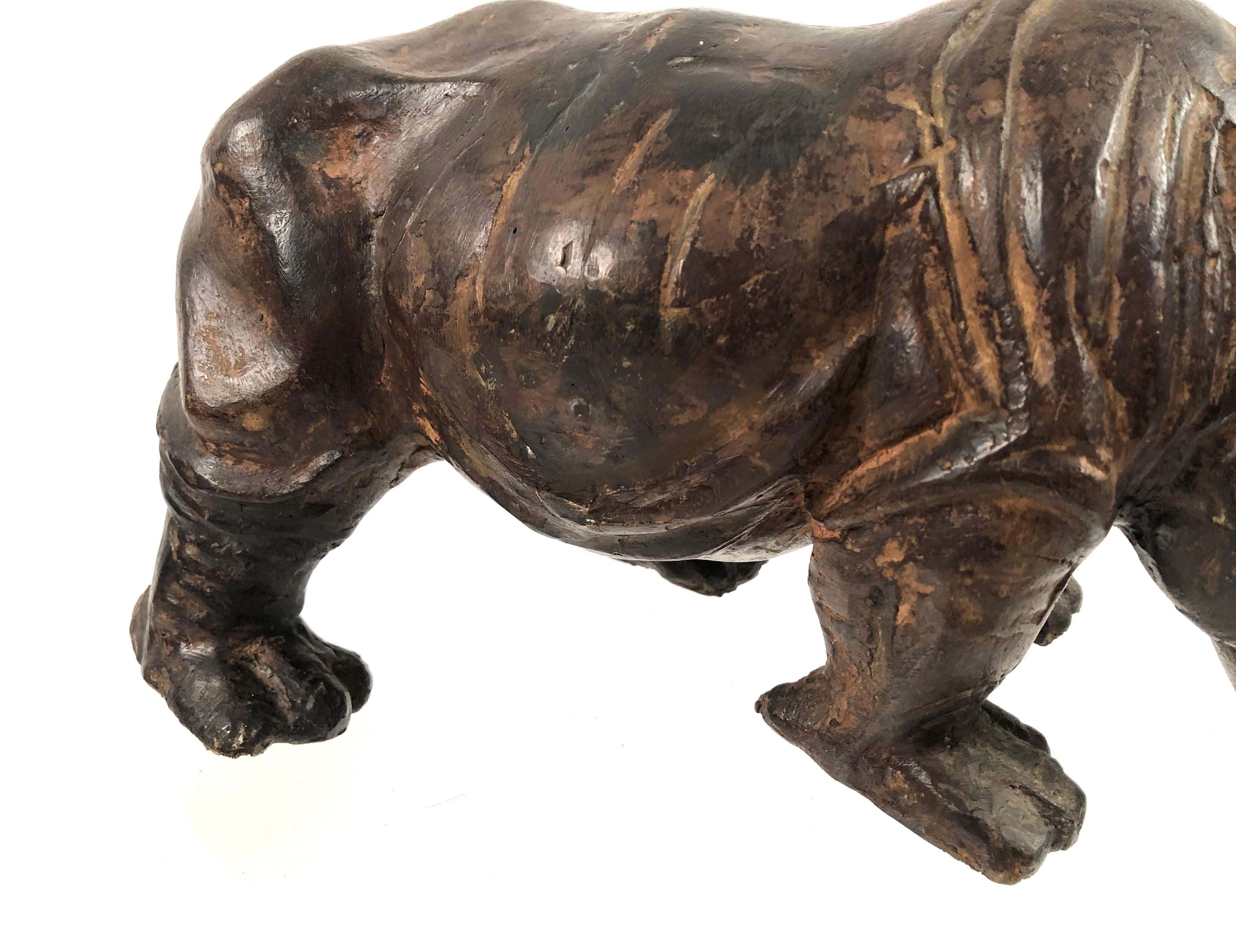 Art Pottery Hippopotamus Sculpture 1