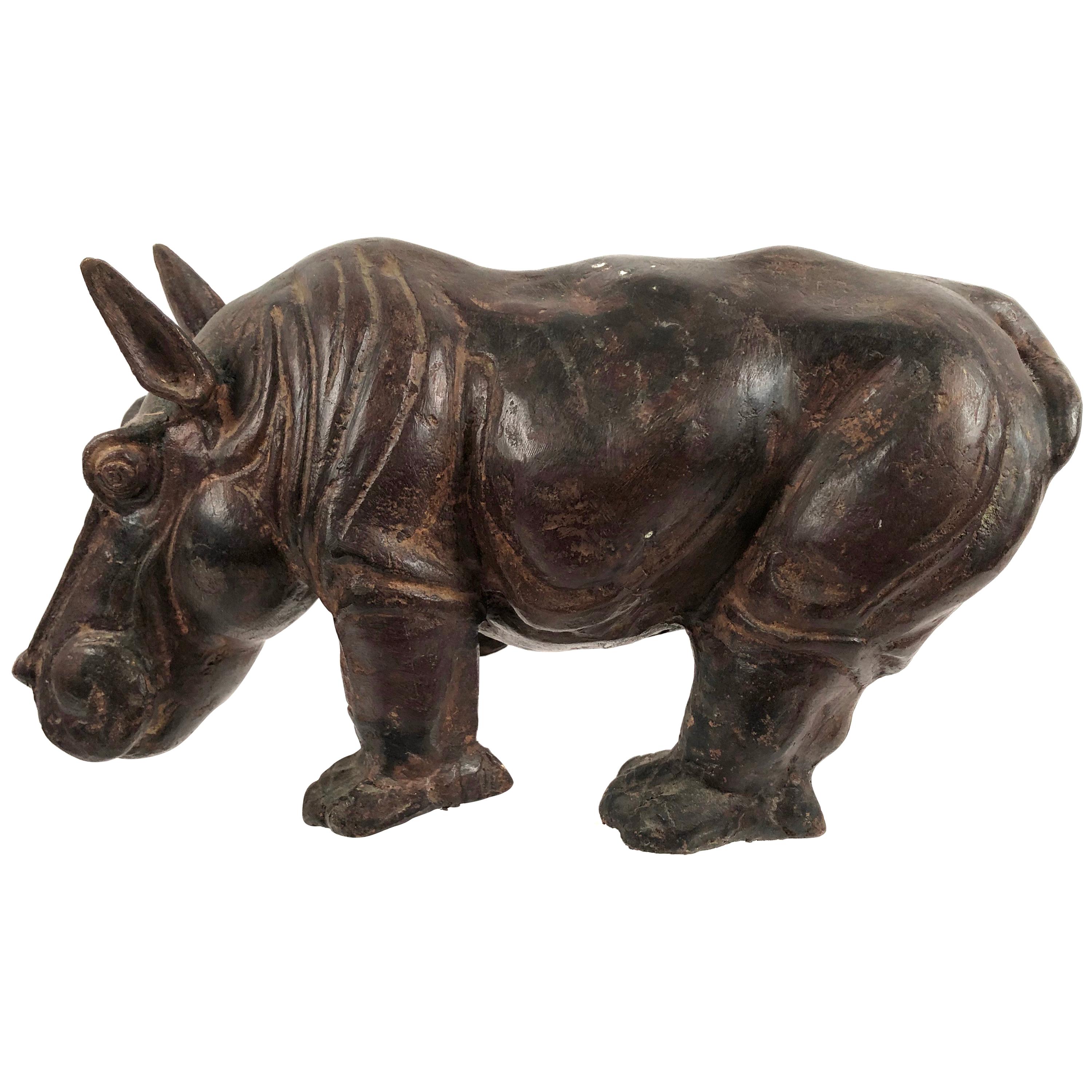 Art Pottery Hippopotamus Sculpture