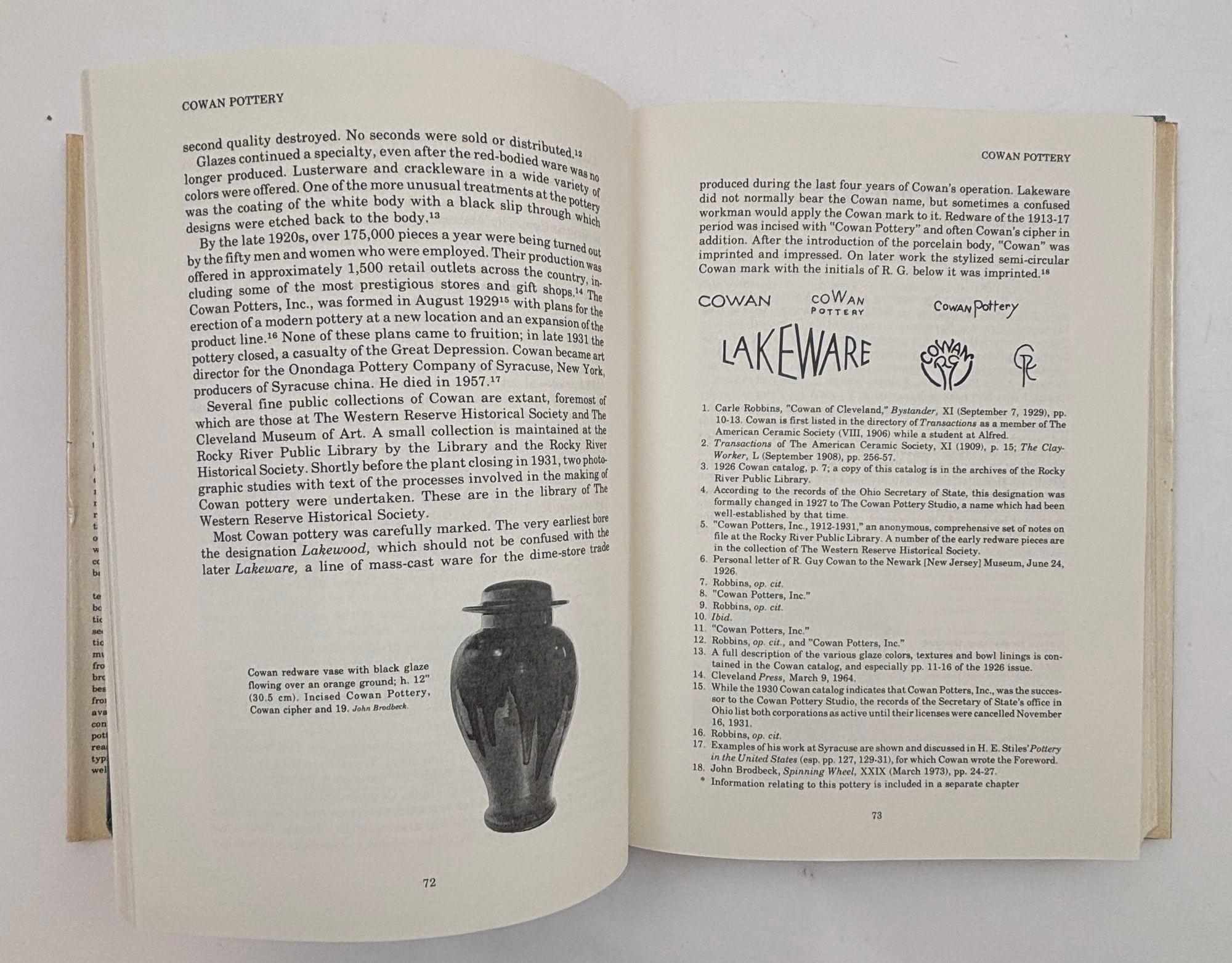 Art Pottery of the United States: An Encyclopedia of Producers and Their Marks For Sale 1