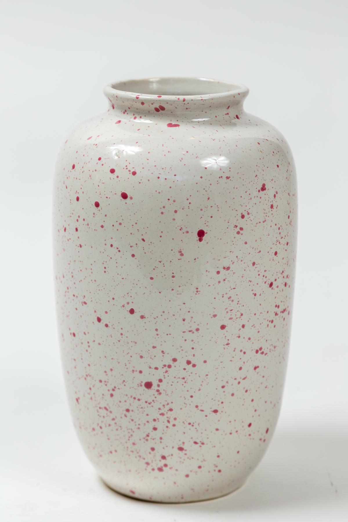 Spatterware-Vase aus Kunstkeramik von Sheila Fournier, England, 20. Jahrhundert (Handgefertigt) im Angebot