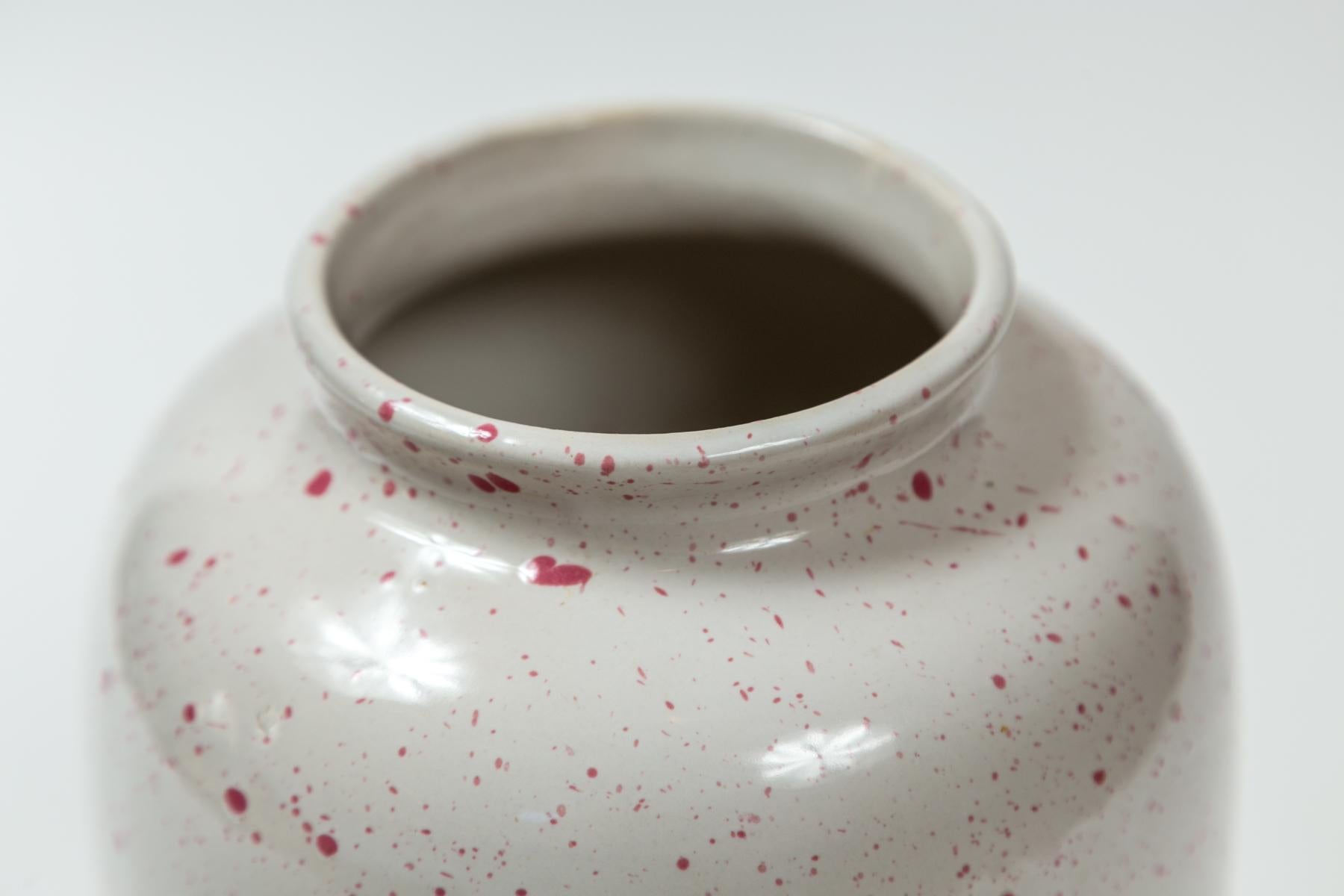 Spatterware-Vase aus Kunstkeramik von Sheila Fournier, England, 20. Jahrhundert (Ende des 20. Jahrhunderts) im Angebot