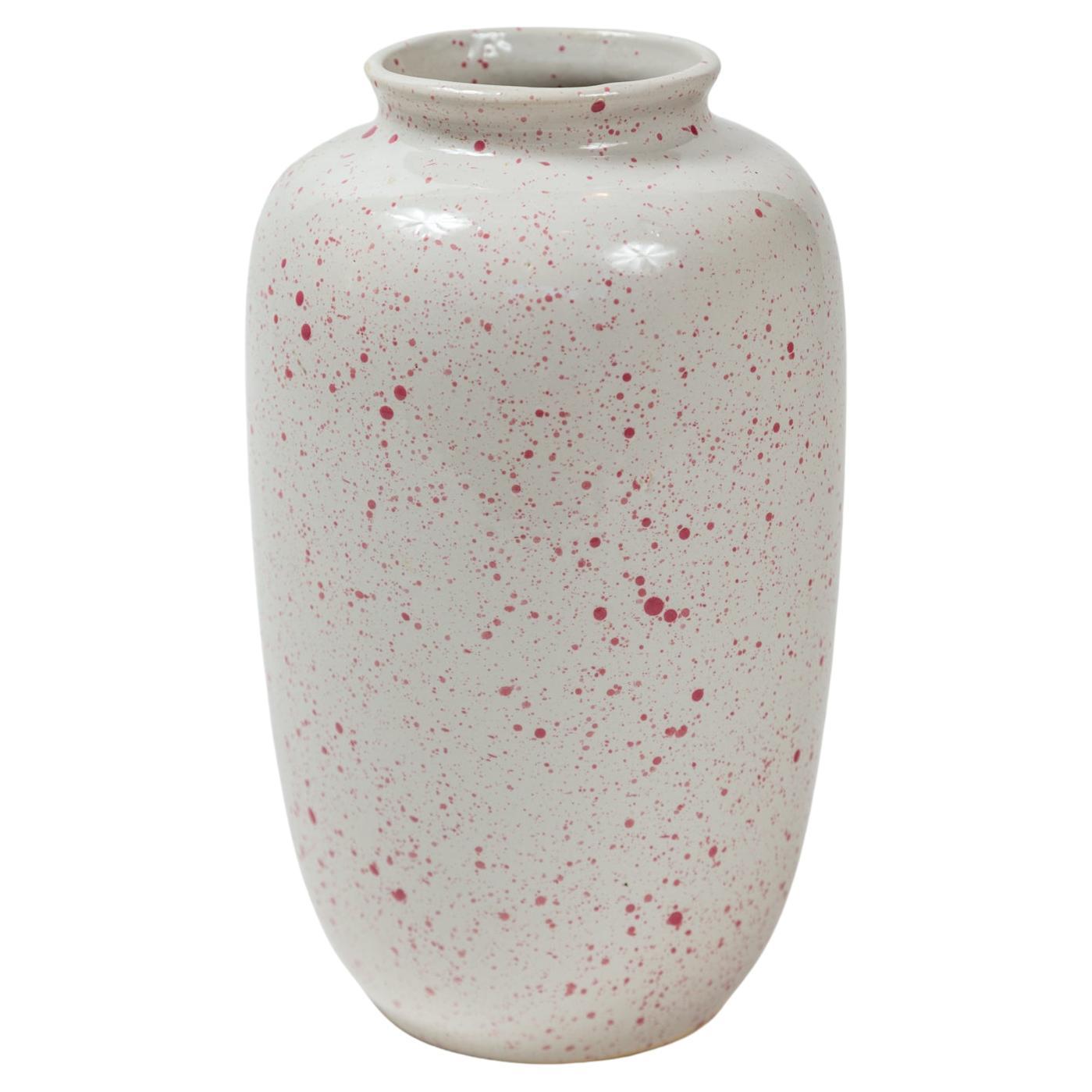 Art Pottery Spatterware Vase by Sheila Fournier, England, 20th Century