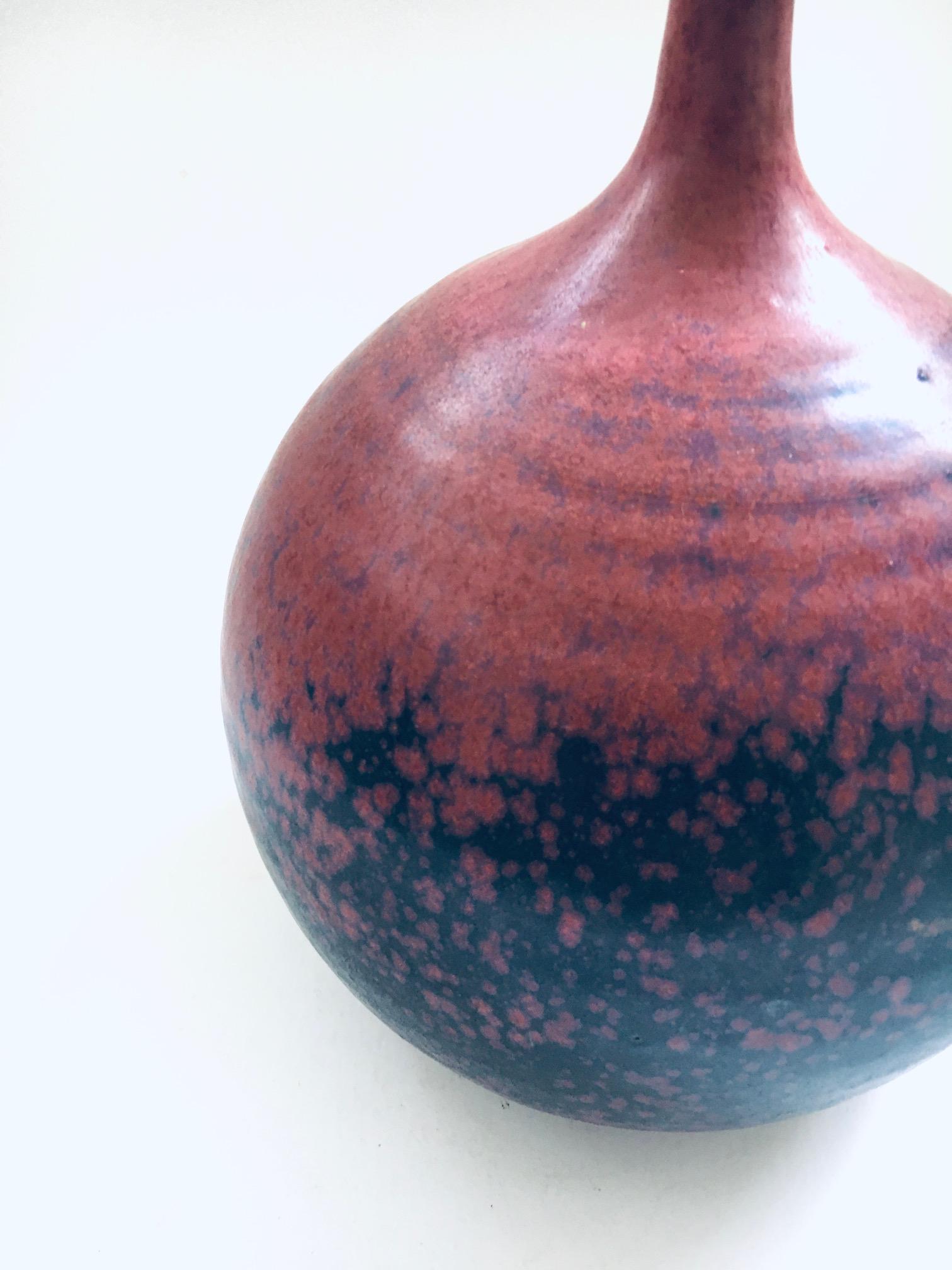 Art Pottery Studio Spout Vase by Gubbels Helden, Netherlands 1970's For Sale 3