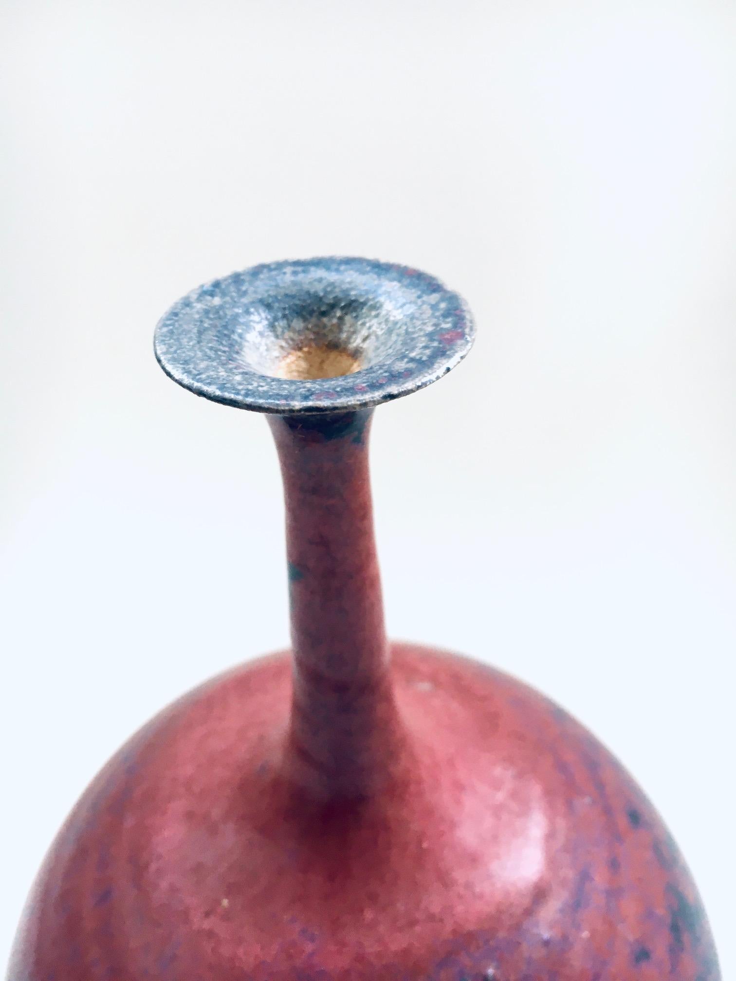 Art Pottery Studio Spout Vase by Gubbels Helden, Netherlands 1970's For Sale 1