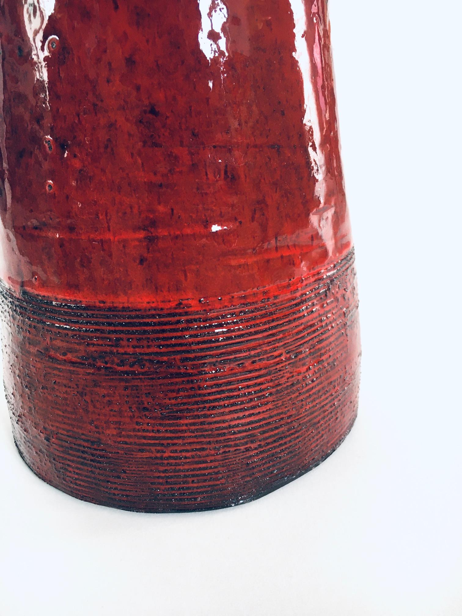 Art Pottery Studio Tower Vase by Emiel Laskaris for Perignem Studios, 1960's For Sale 5