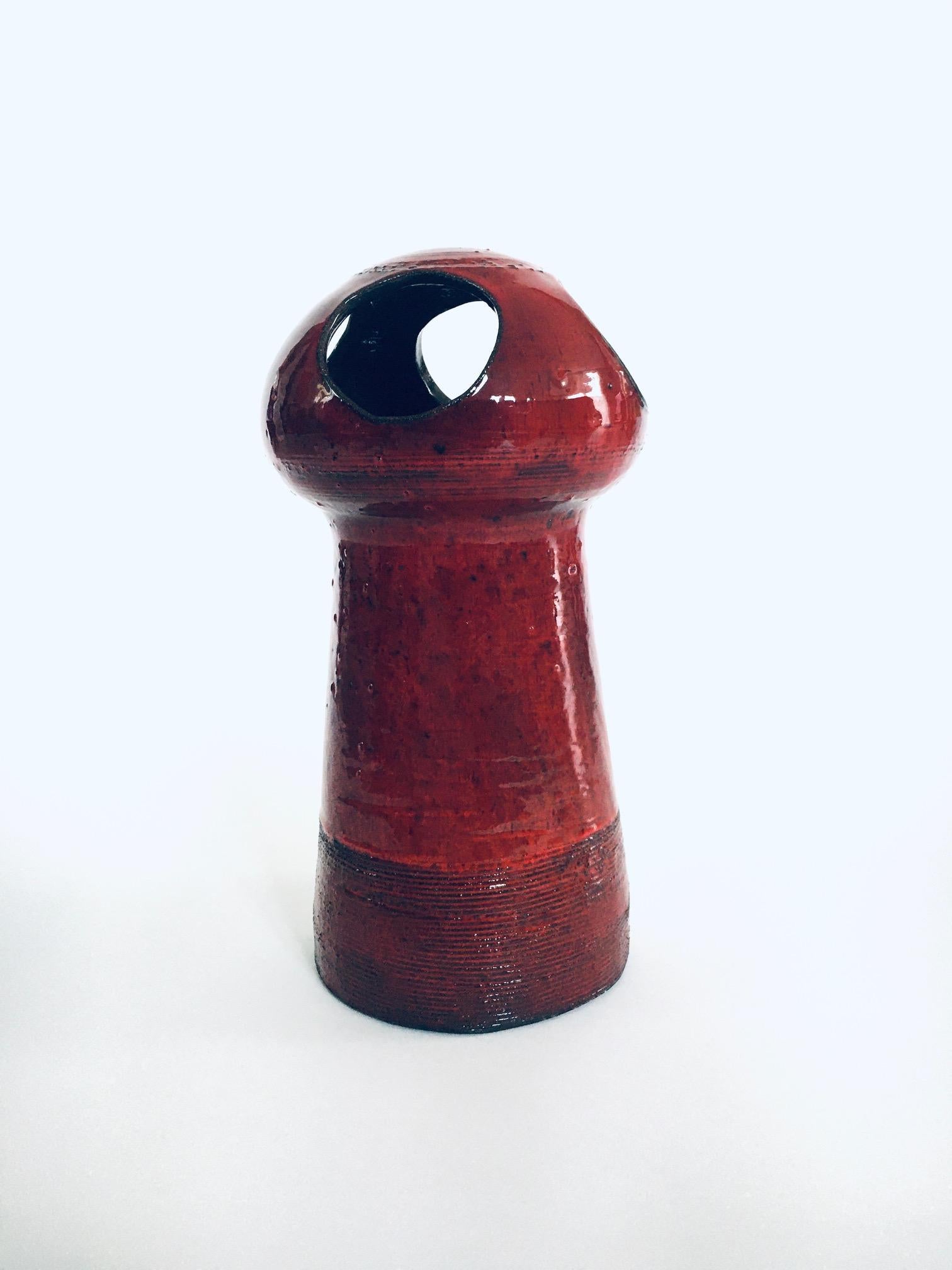 Art Pottery Studio Tower Vase by Emiel Laskaris for Perignem Studios, 1960's For Sale 1