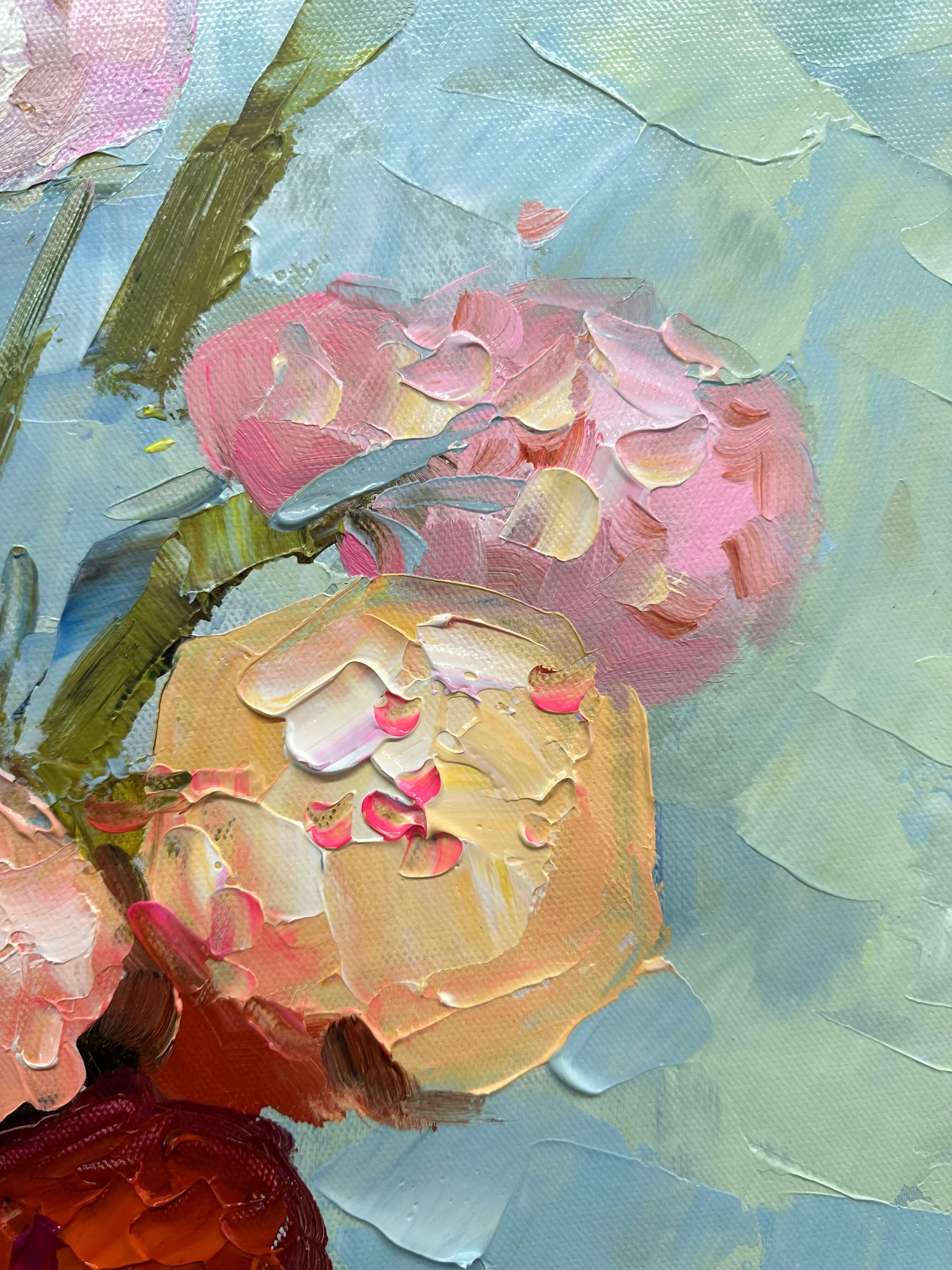 VASE DE FLEURS - Impressionnisme Painting par Angela Casares