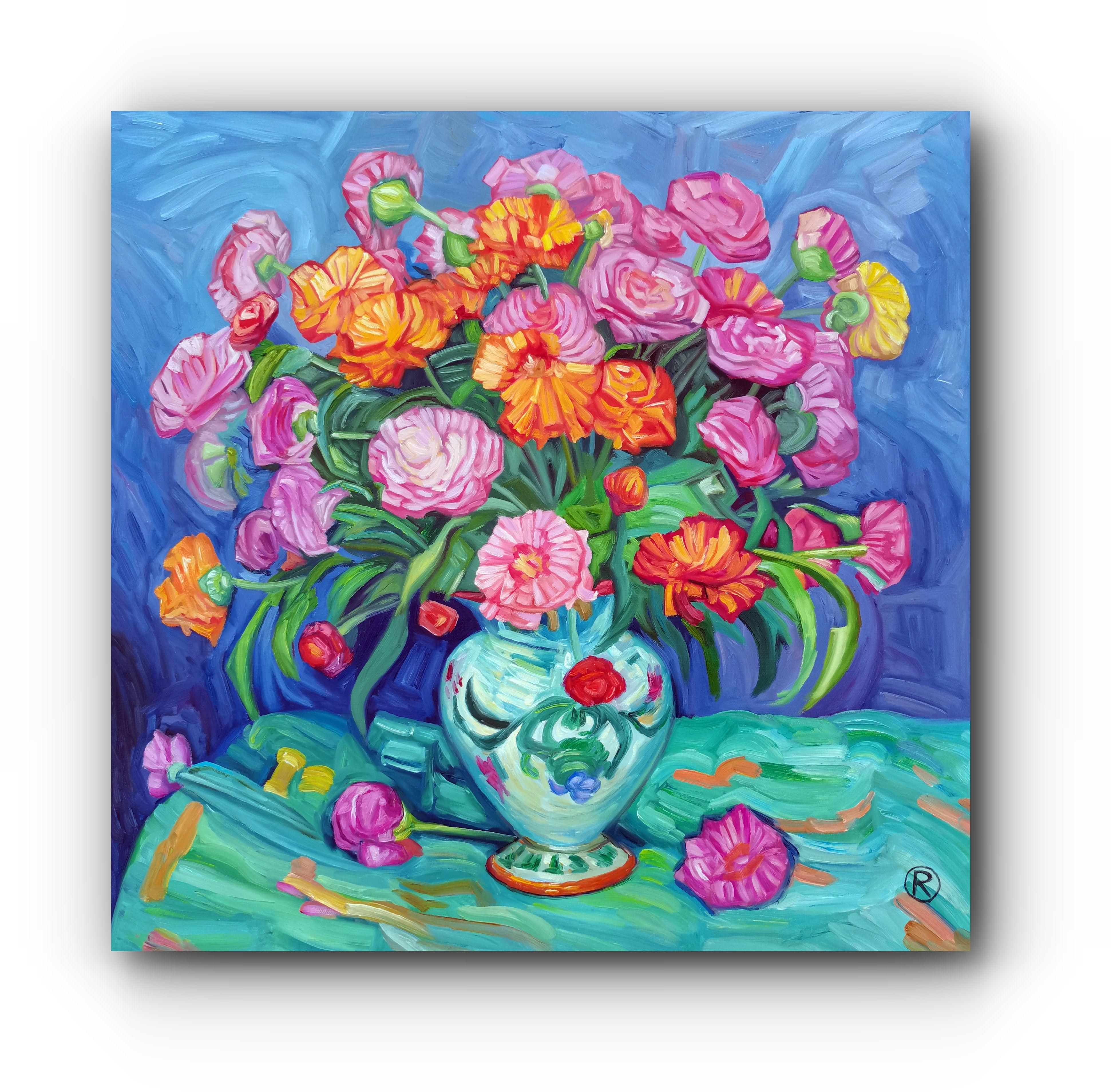 Flower Reverve Art Reserve - VASE OF FLOWERS For Sale at 1stDibs
