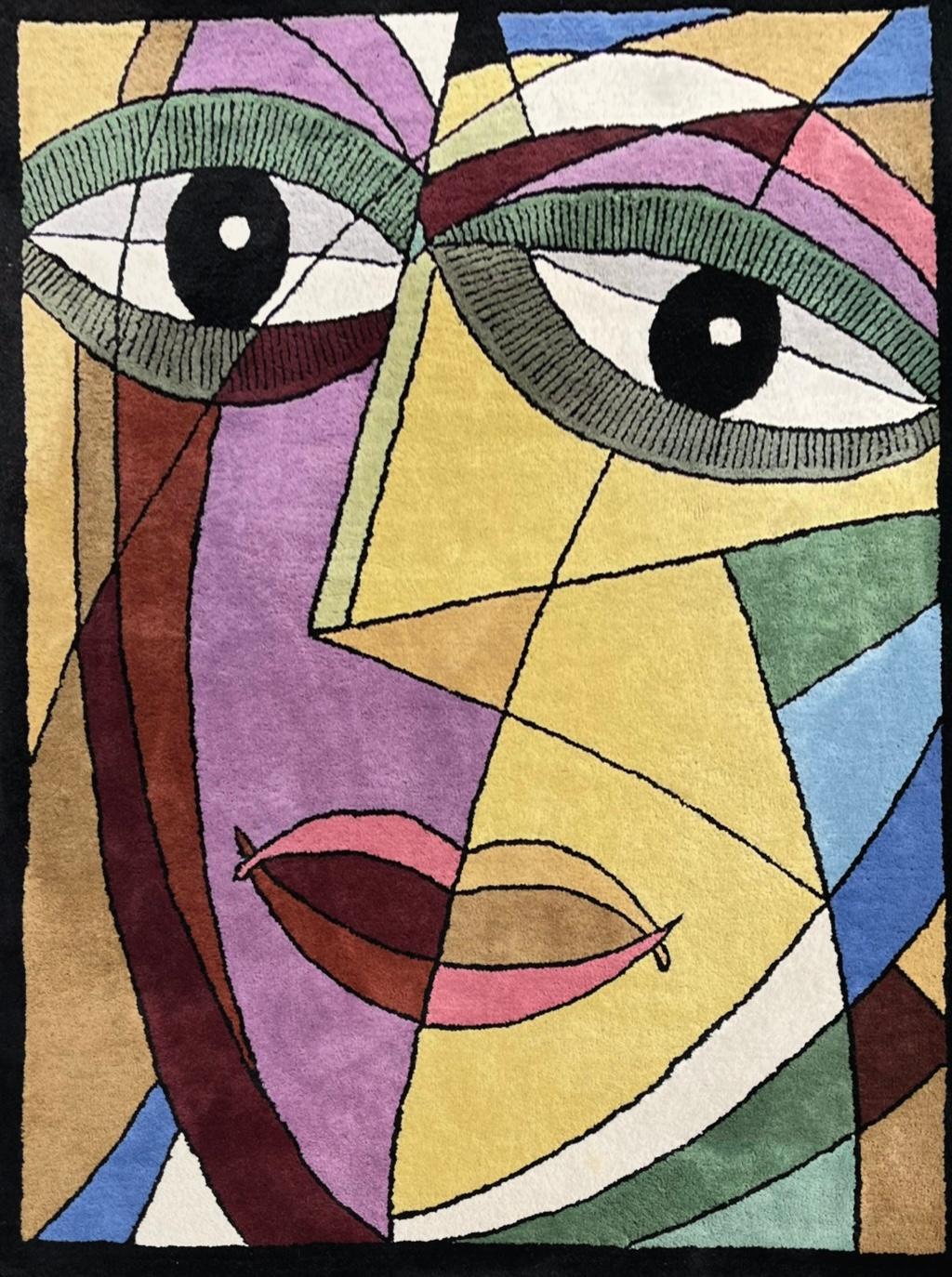 Kunstteppich nach Pablo Picasso, Stil des Kubismus (20. Jahrhundert) im Angebot