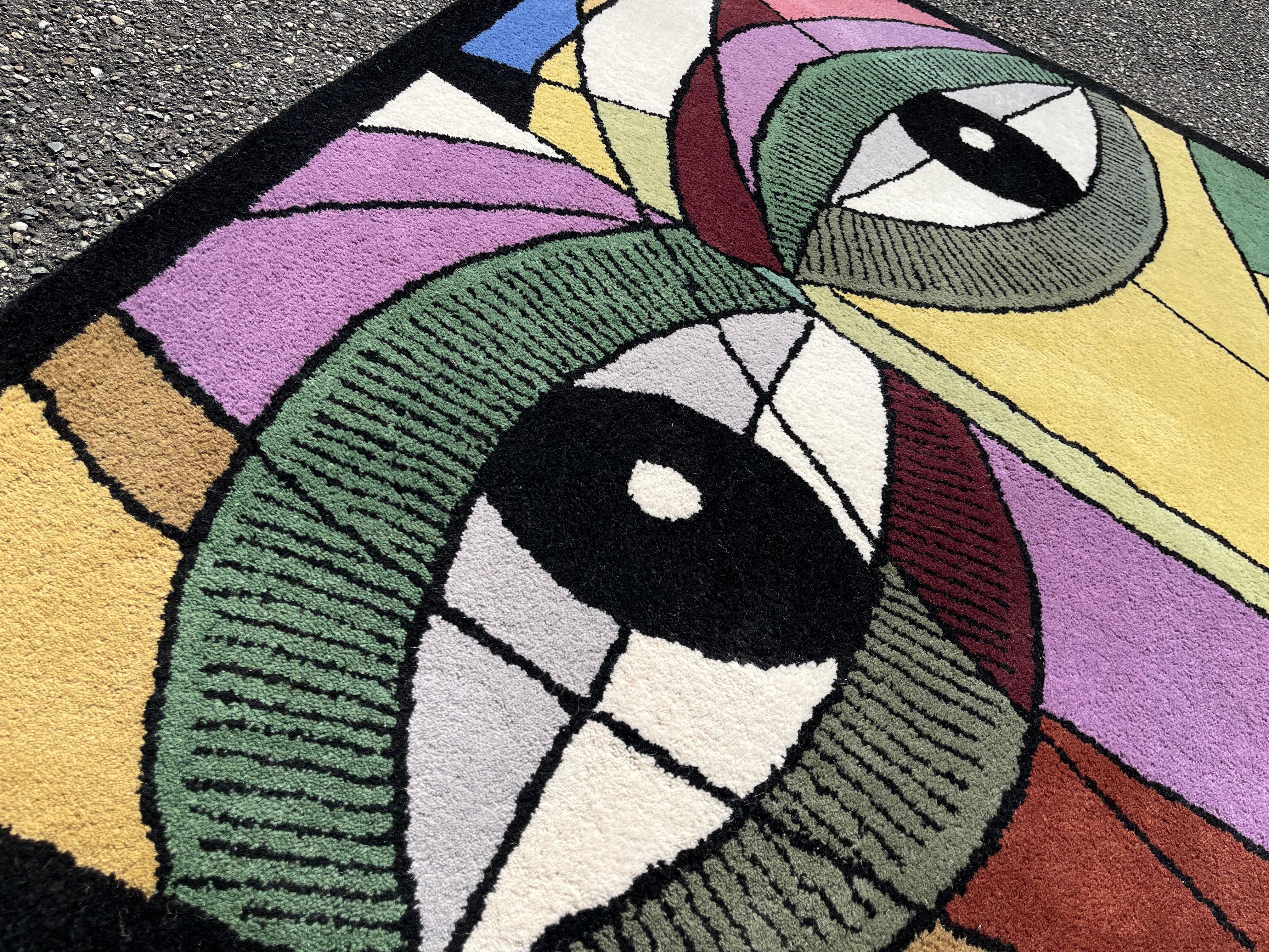 Art Deco Art Rug After Pablo Picasso, Style Cubism For Sale